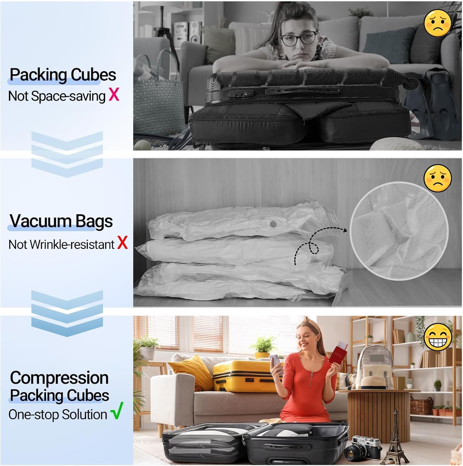 OlarHike 10 Set Compression Packing Cubes for Trav... - Image 7