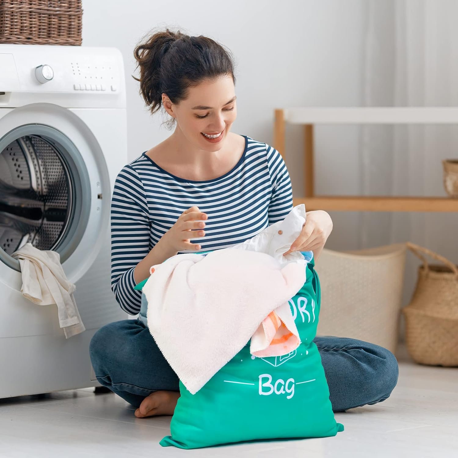 2 Pcs Large Travel Laundry Bags - Waterproof Wet/D... - Image 4