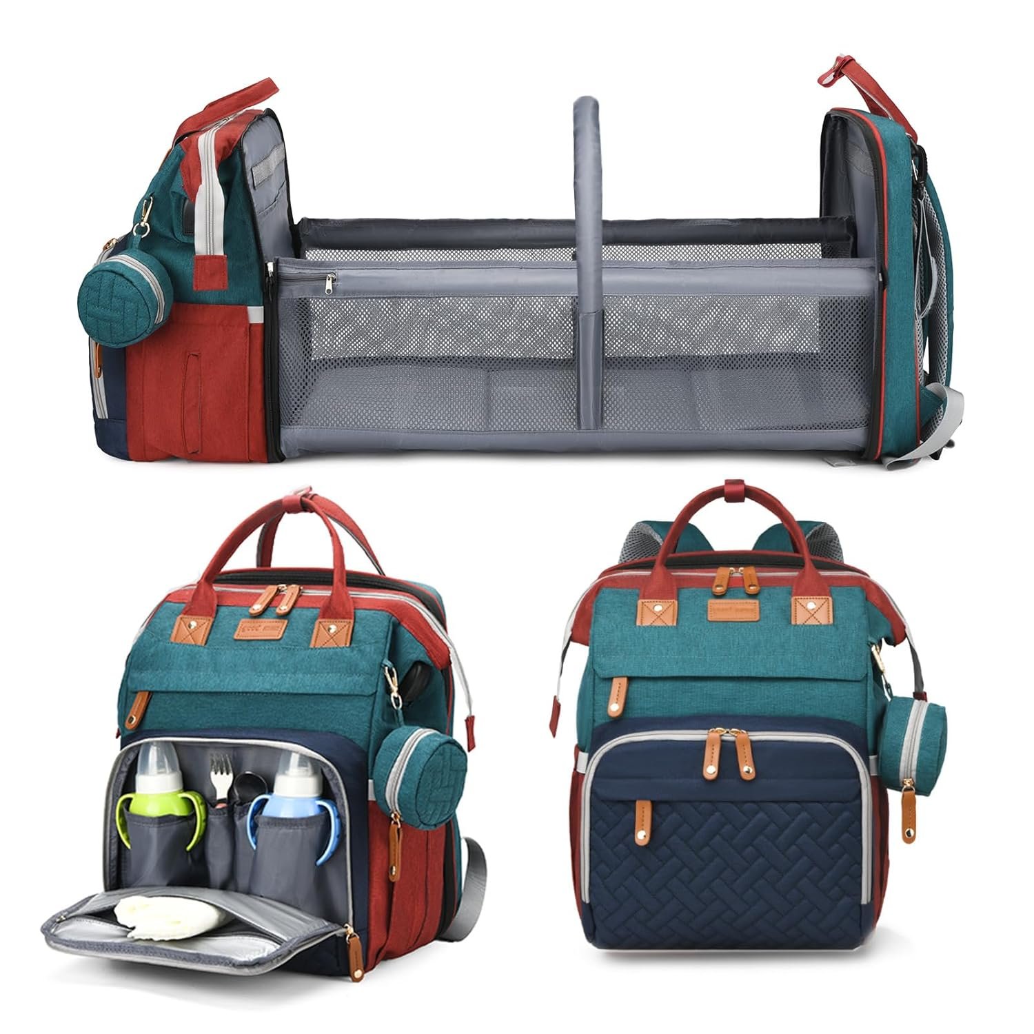 Jeryswet Baby Diaper Bags with Changing Station, W... - Image 2