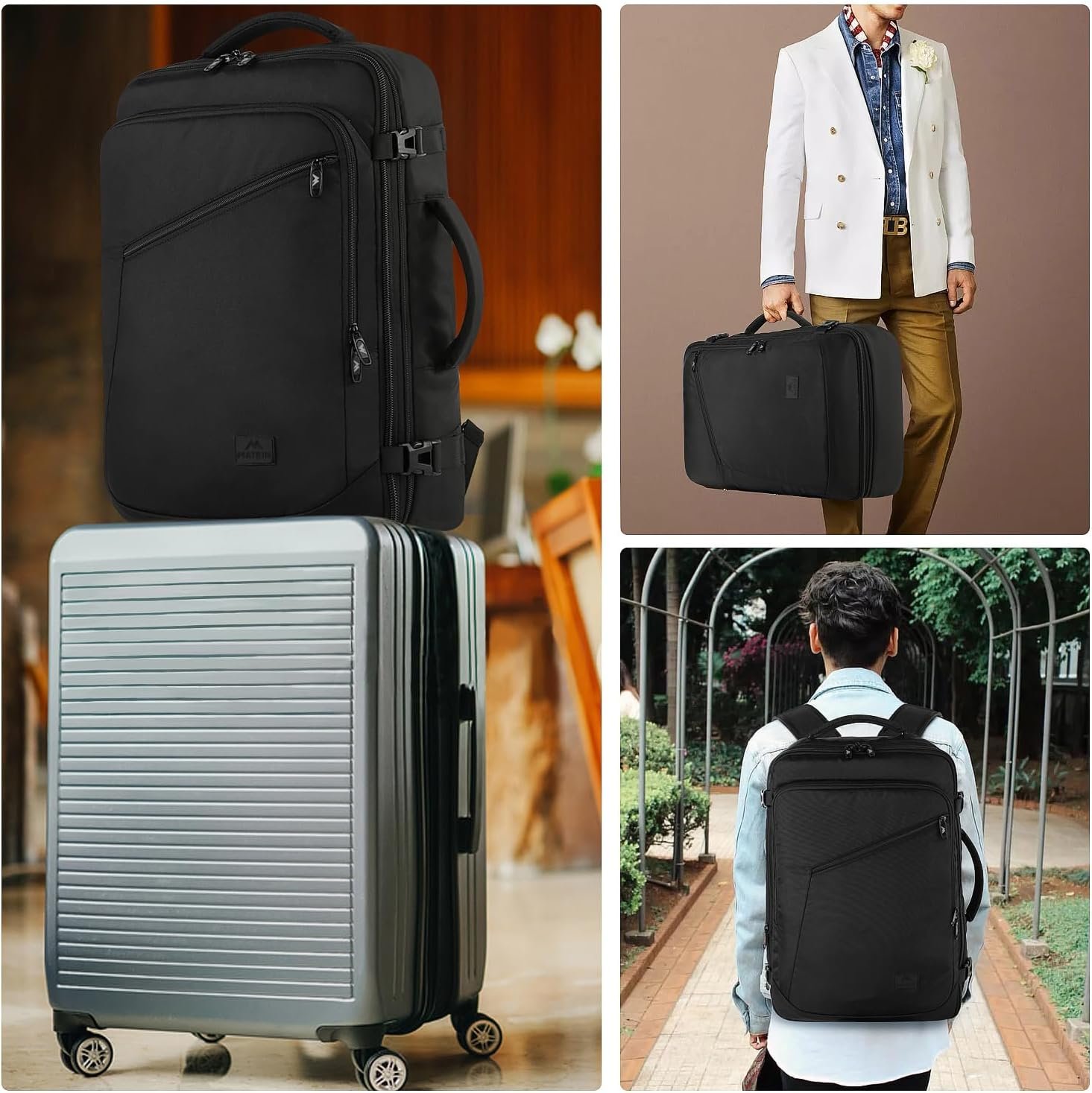MATEIN Carry on Backpack, Extra Large Expandable T... - Image 7