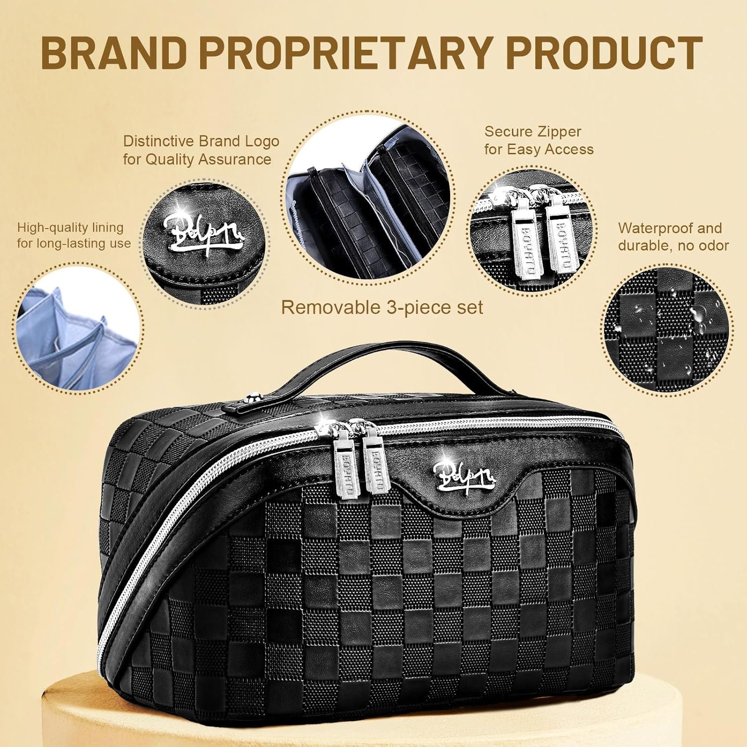 BOYATU Travel Makeup Bag Organizer: 180°Open-Flat ... - Image 4