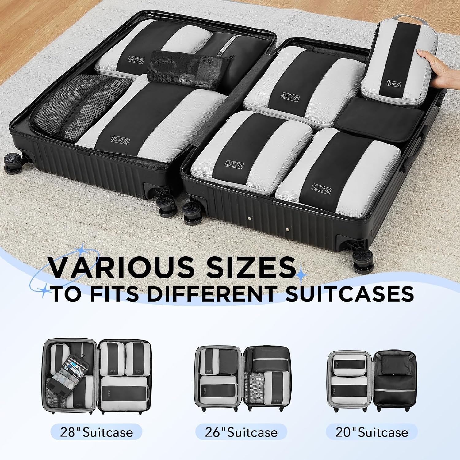 OlarHike 10 Set Compression Packing Cubes for Trav... - Image 9