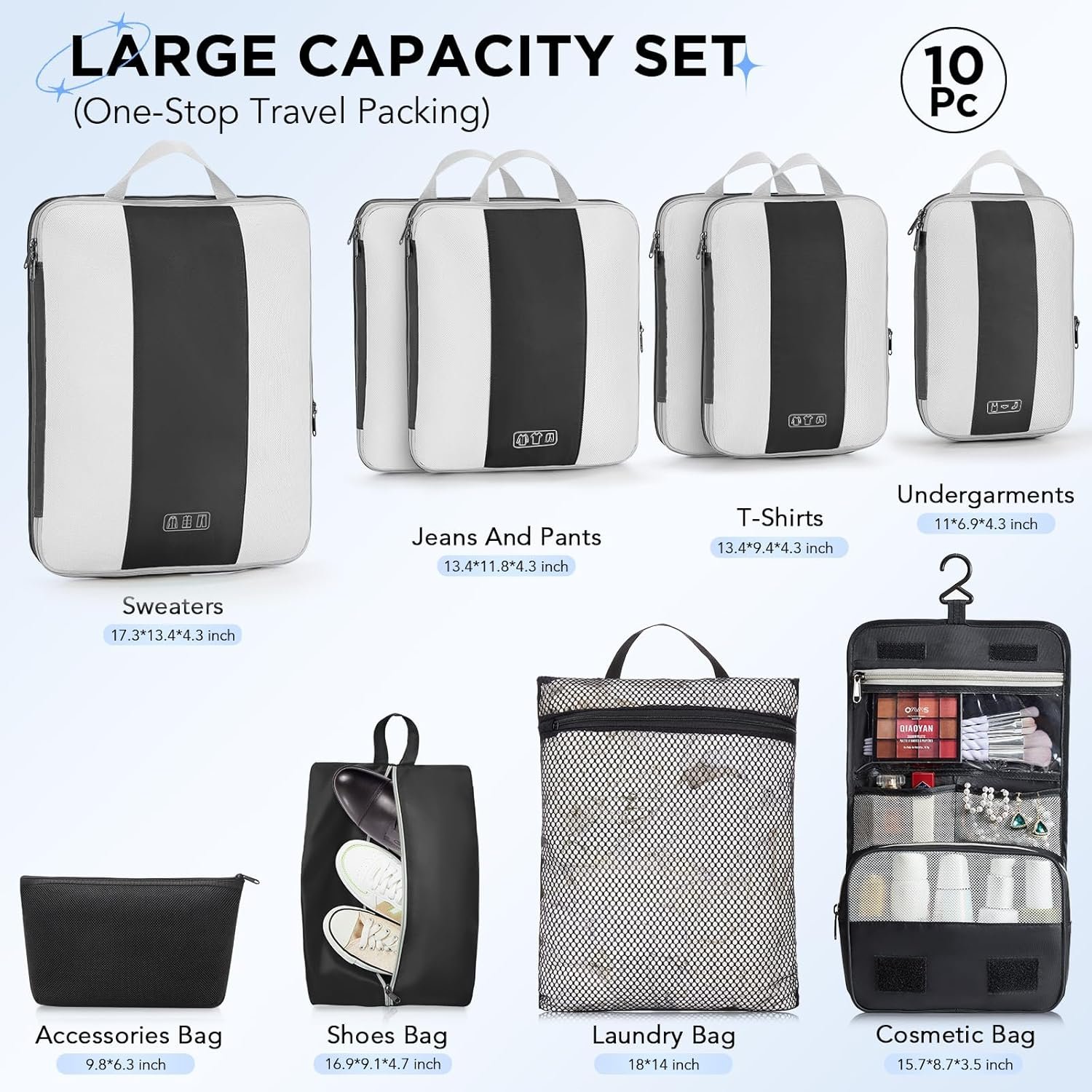 OlarHike 10 Set Compression Packing Cubes for Trav... - Image 3
