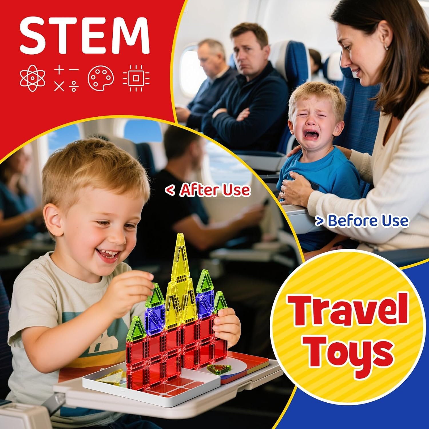 WMXDU Mini Magnetic Tiles with Iron Case, Magnetic... - Image 3