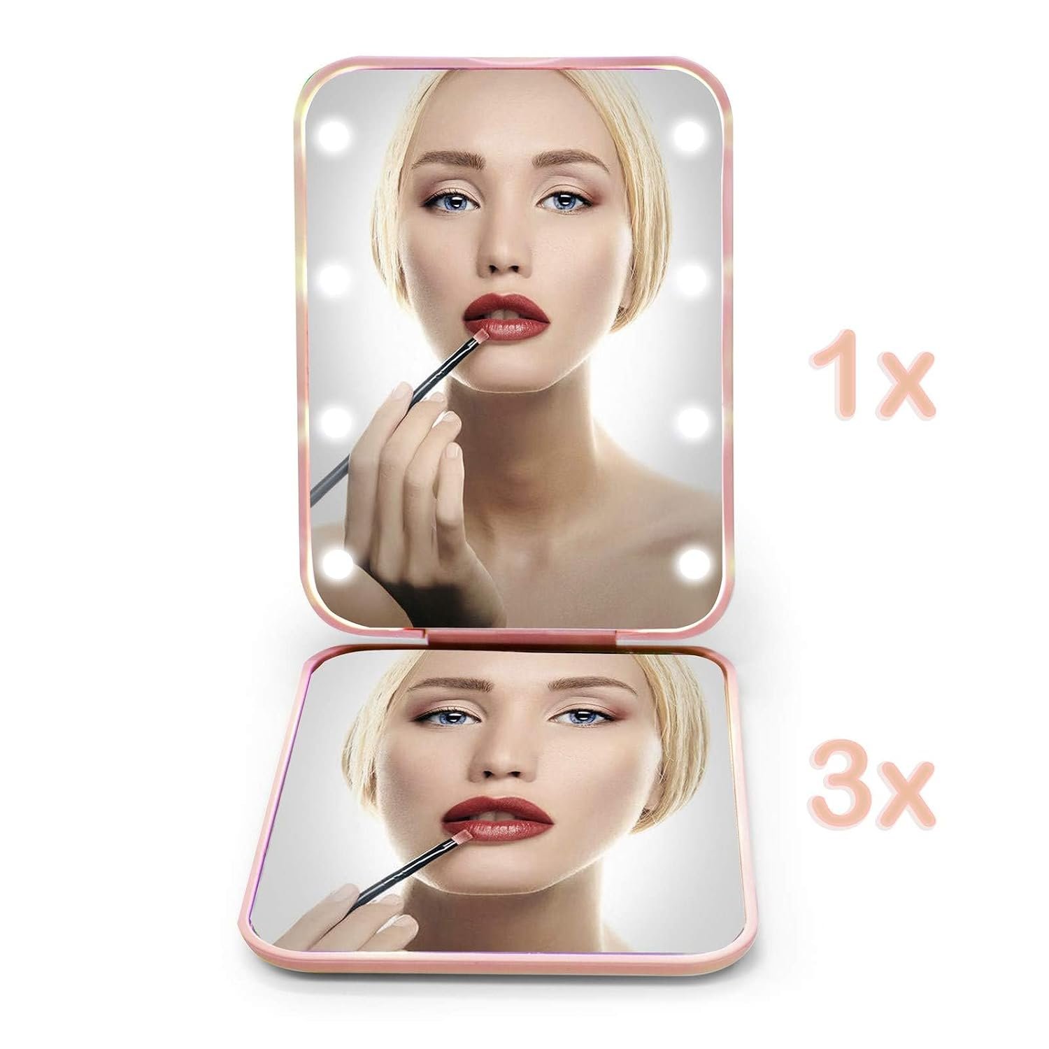 Kintion Pocket Mirror, 1X/3X Magnification LED Com... - Image 5