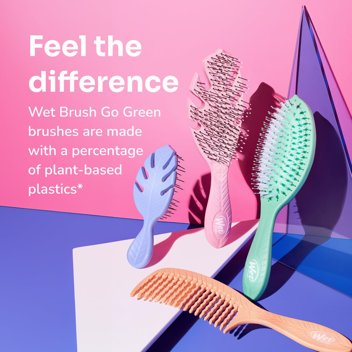 Wet Brush Go Green Mini Detangler, Green - Detangl... - Image 10