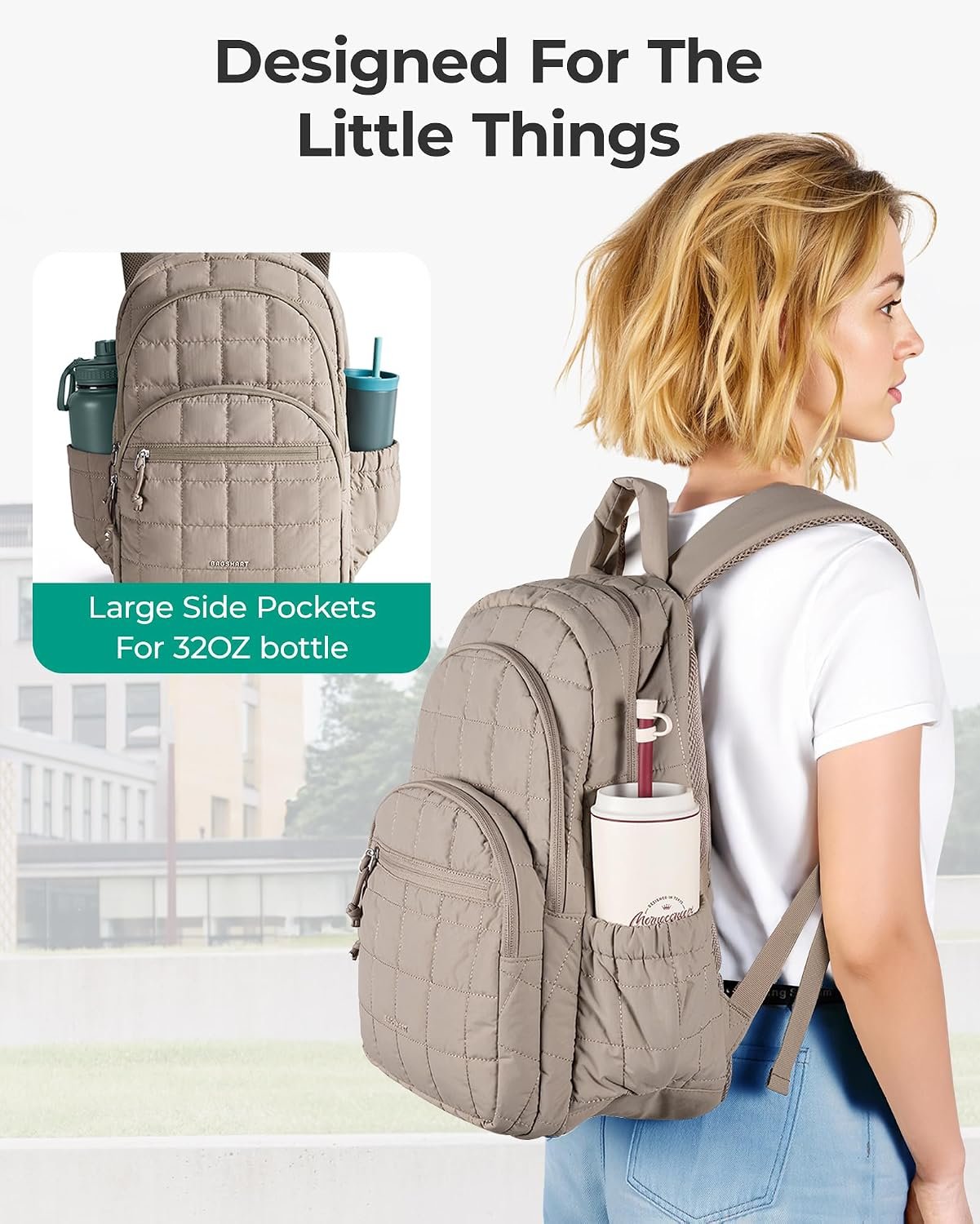 BAGSMART Travel Backpack for Women, 15.6" College ... - Image 6