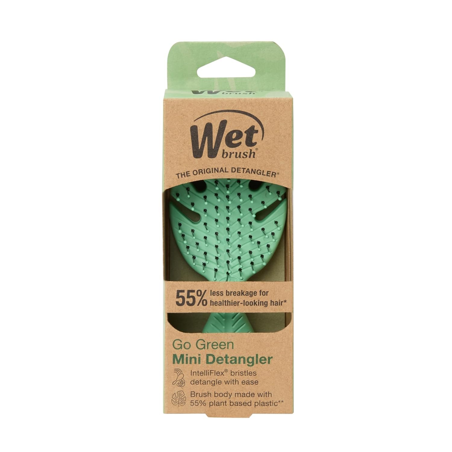 Wet Brush Go Green Mini Detangler, Green - Detangl... - Image 12