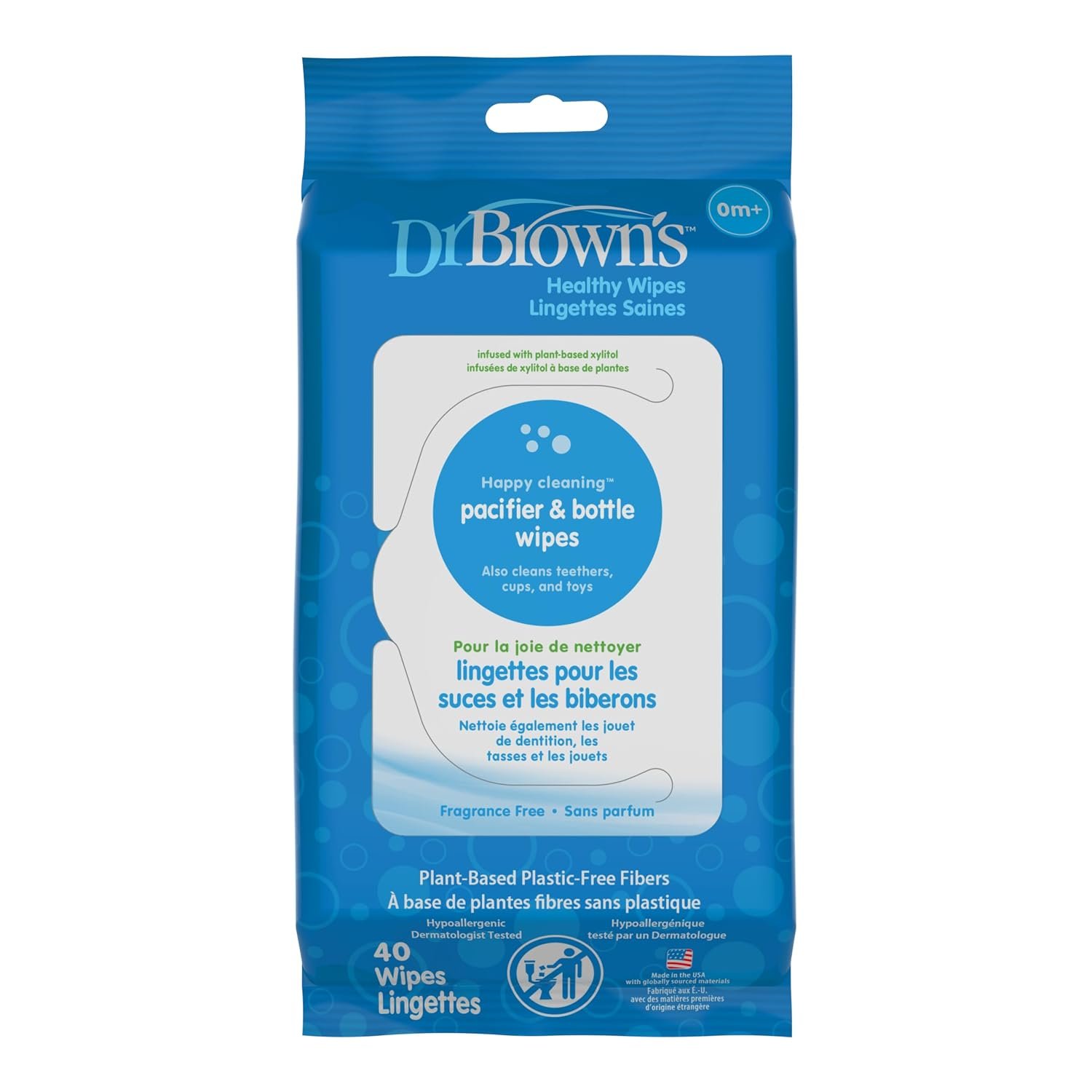 Dr. Brown's Pacifier and Bottle Wipes, 40 Count - Image 2