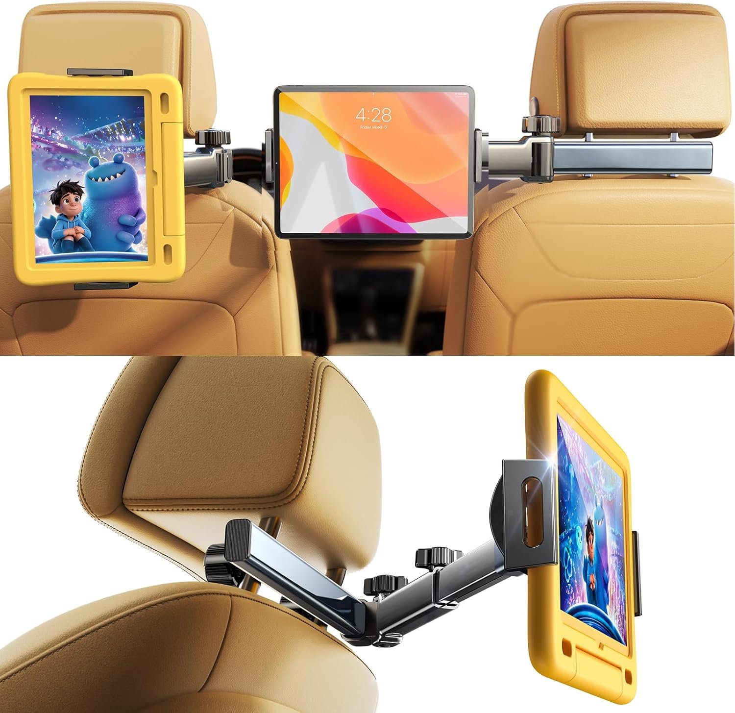 LISEN iPad Holder for Car Tablet Mount, Road Trip ... - Image 2