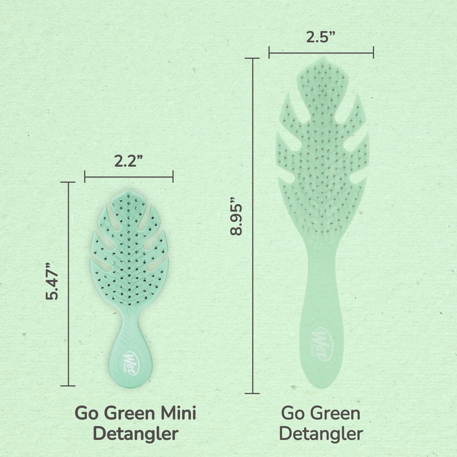Wet Brush Go Green Mini Detangler, Green - Detangl... - Image 8
