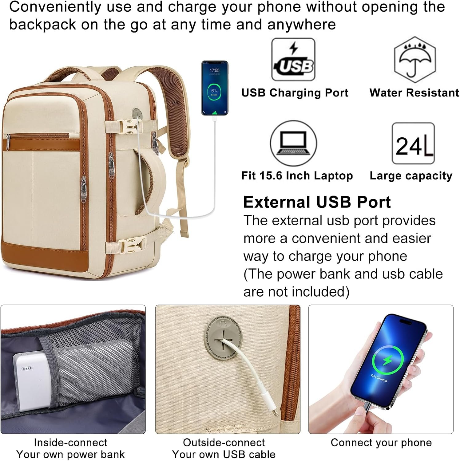 Travel Backpack for Women Airline Approved Carry O... - Image 6