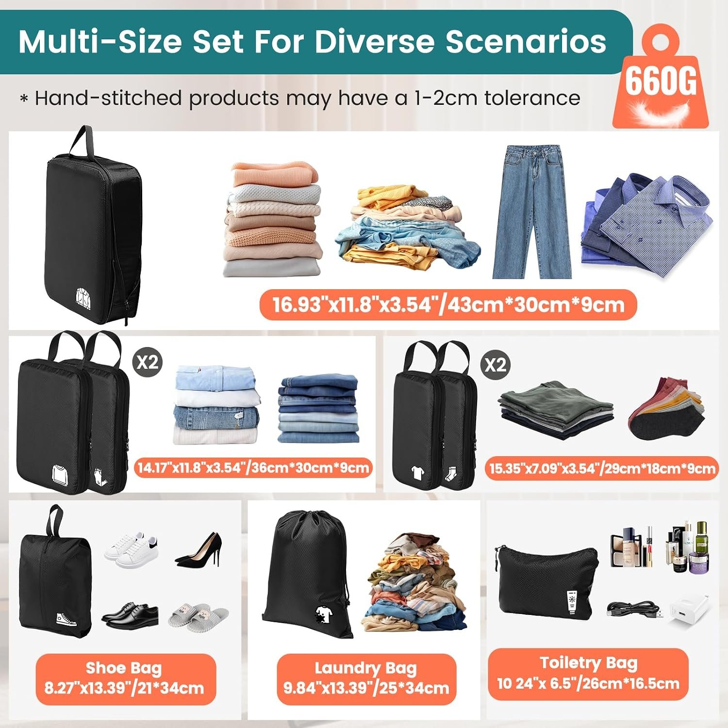 Compression Packing Cubes for Travel, Lightweight ... - Image 7