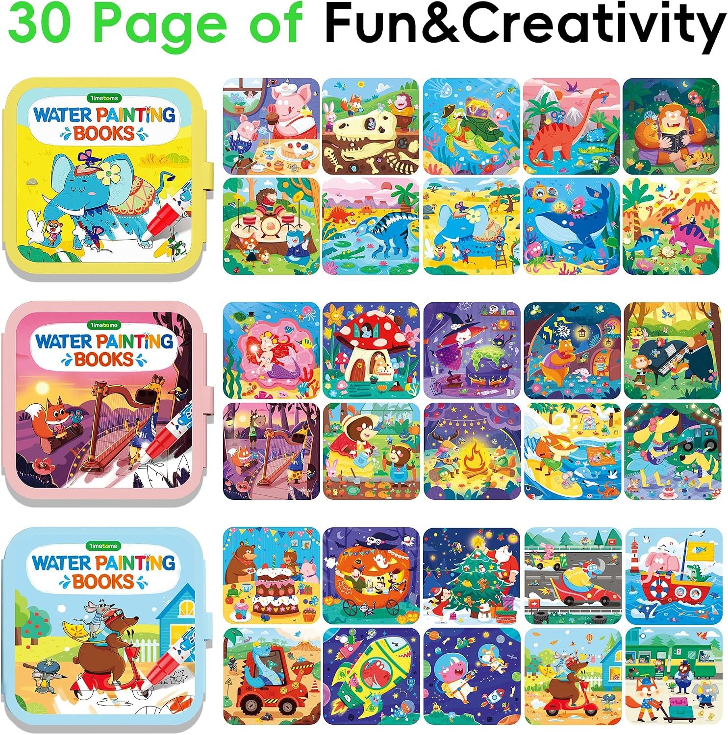 Timetome Water Painting Books for Kids Ages 3-6 | ... - Image 4