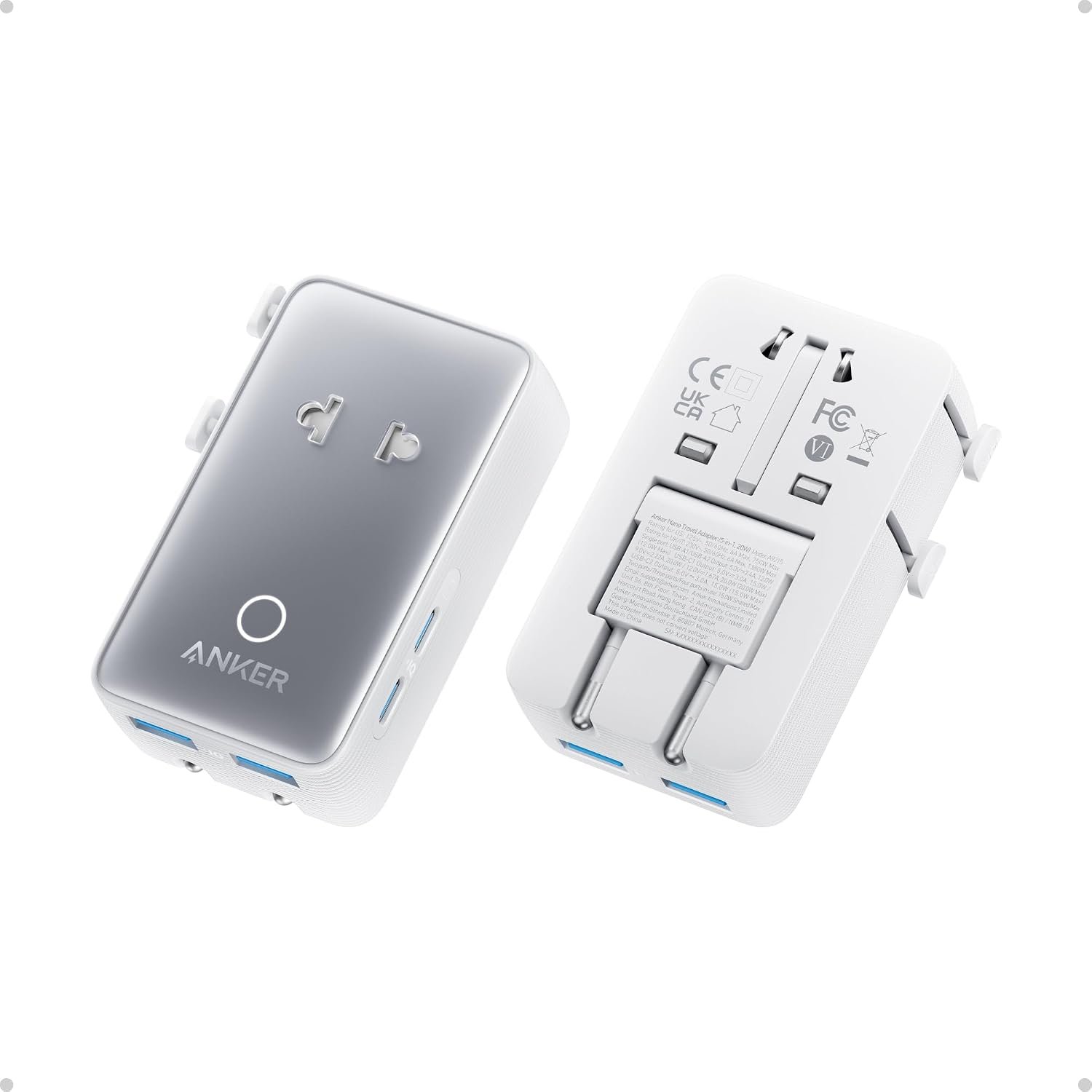 Anker Nano Travel Adapter (1-Pack), 2 USB-C Univer... - Image 2