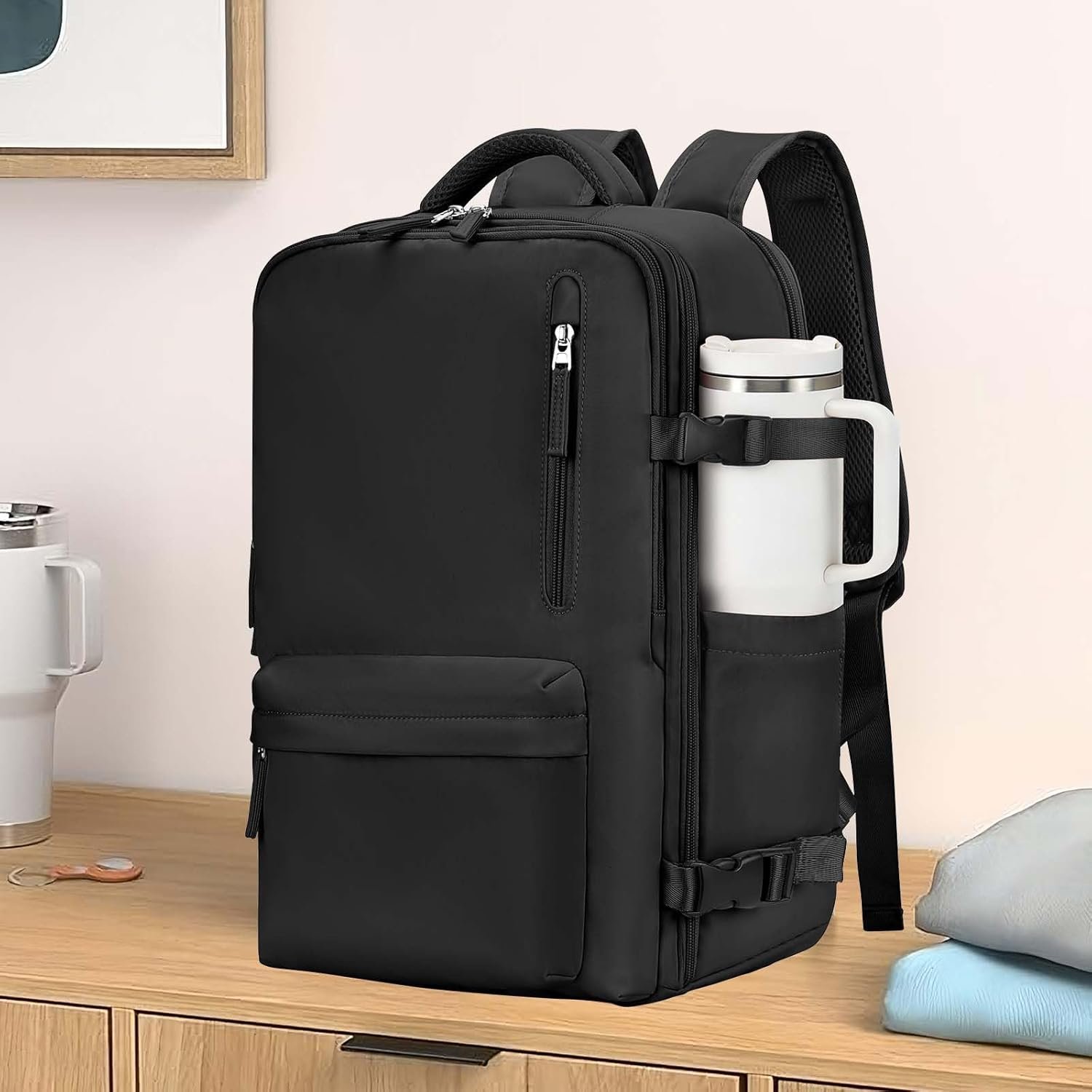 Large Carry on Travel Backpack Women Men,Hiking Gy... - Image 3