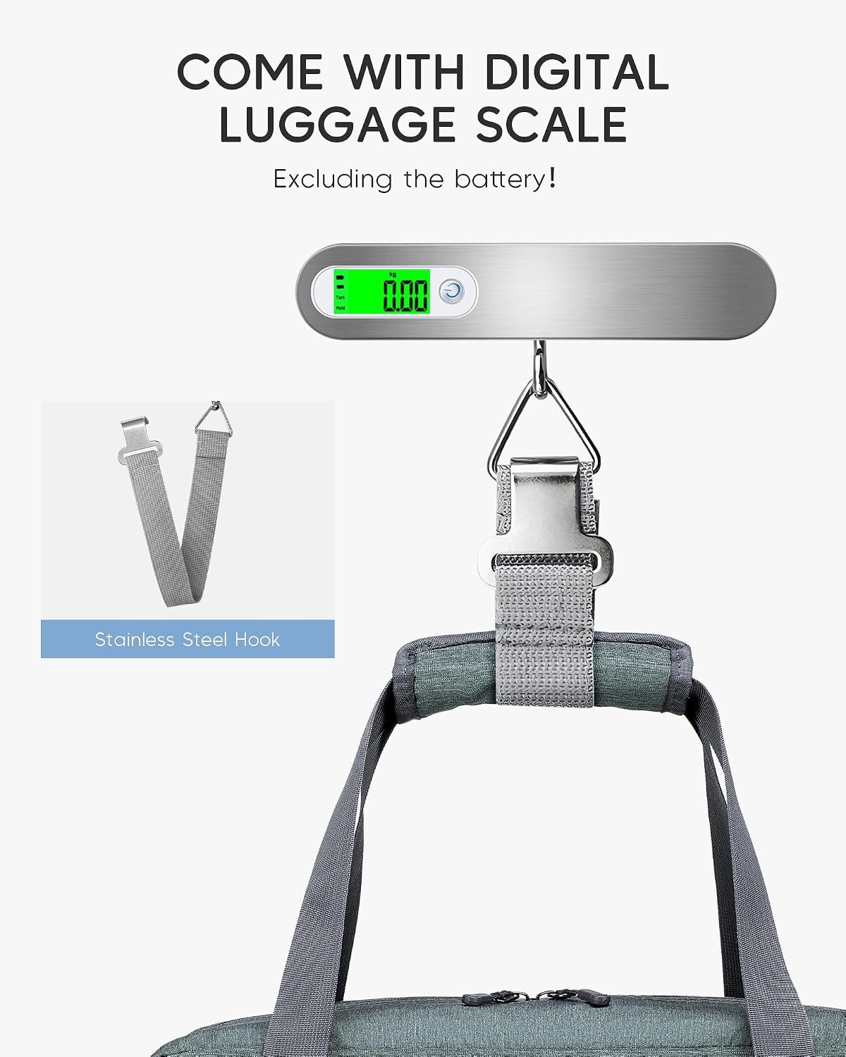 40x30x20 cm Travel Bag with Luggage Scale Duffle B... - Image 3