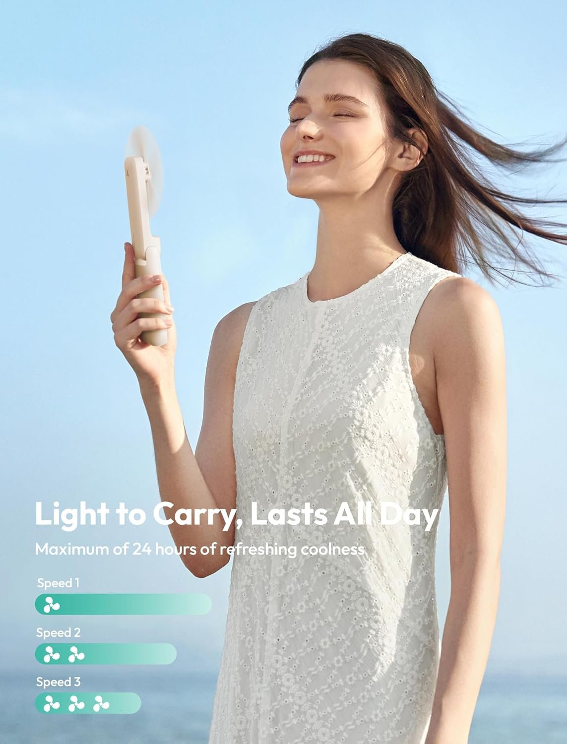 Aecooly Slim Portable Fan, Thin Handheld Fan, USB ... - Image 5
