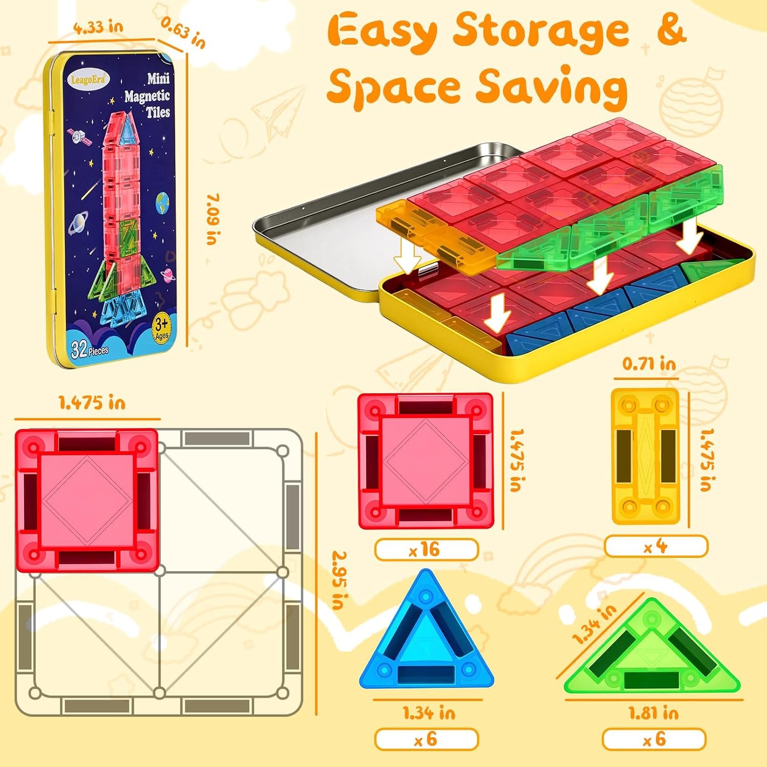 Magnetic Tiles Magnetic Blocks Building Toy: Porta... - Image 8