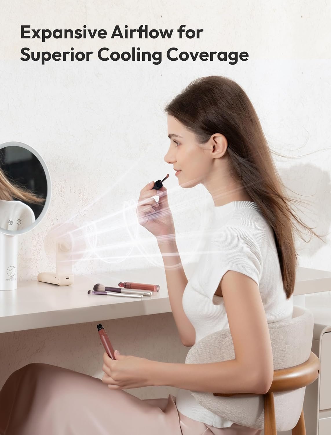 Aecooly Slim Portable Fan, Thin Handheld Fan, USB ... - Image 6