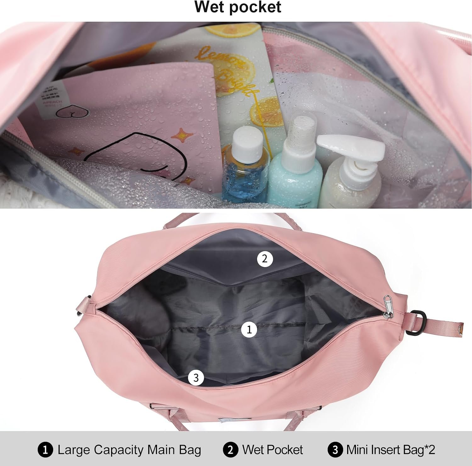 Travel Duffel Bag, Carry On Overnight Weekender Ba... - Image 6