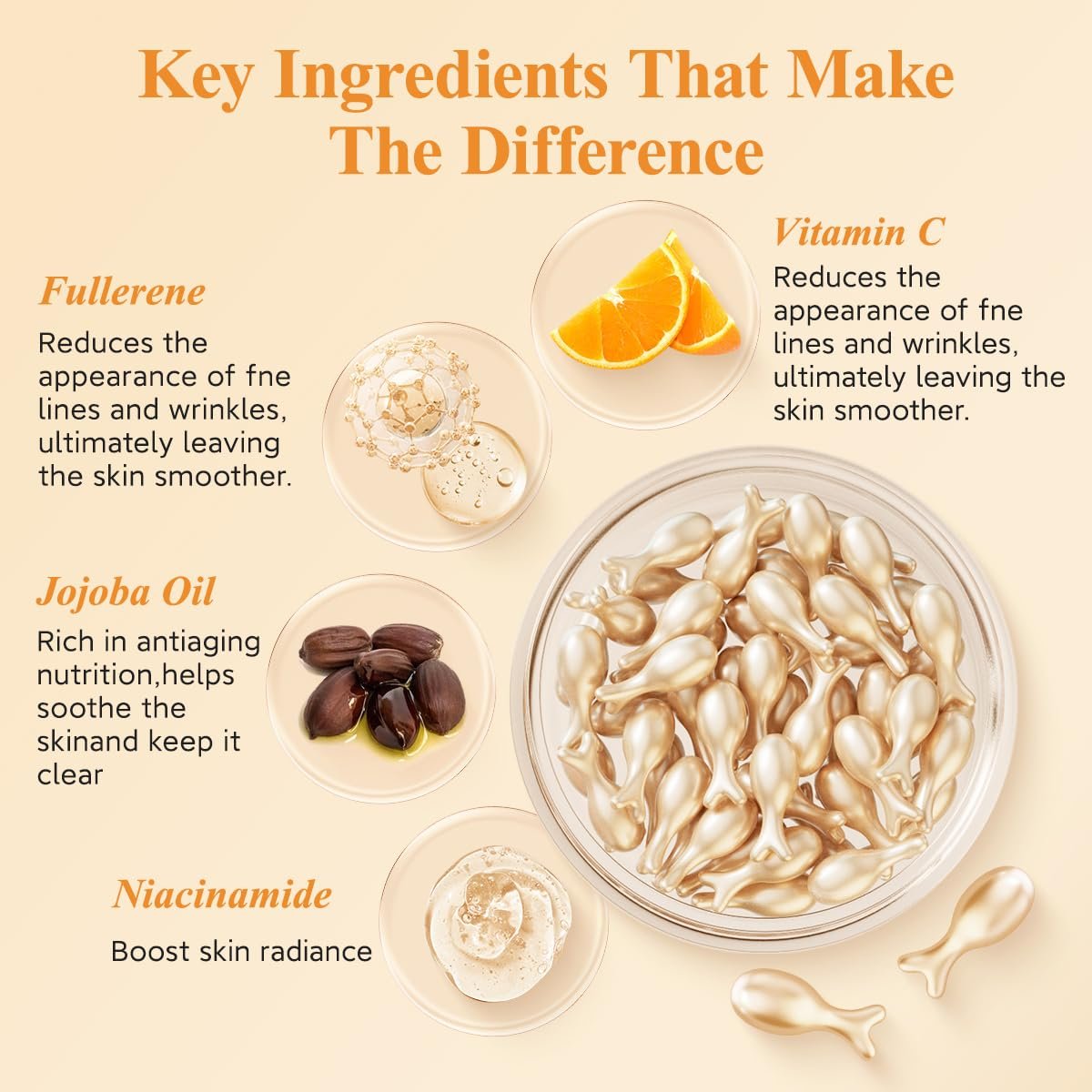 HKH Vitamin C Serum For Face: 38 Capsules Anti-Agi... - Image 4