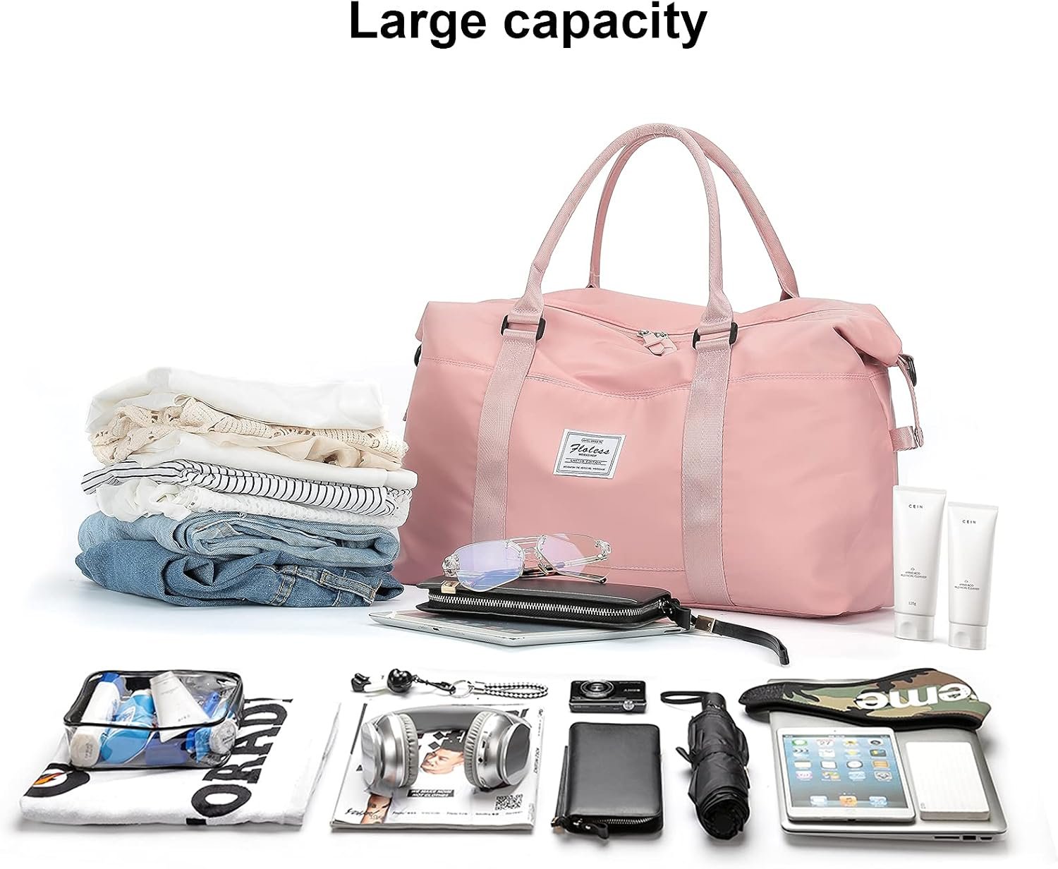 Travel Duffel Bag, Carry On Overnight Weekender Ba... - Image 4