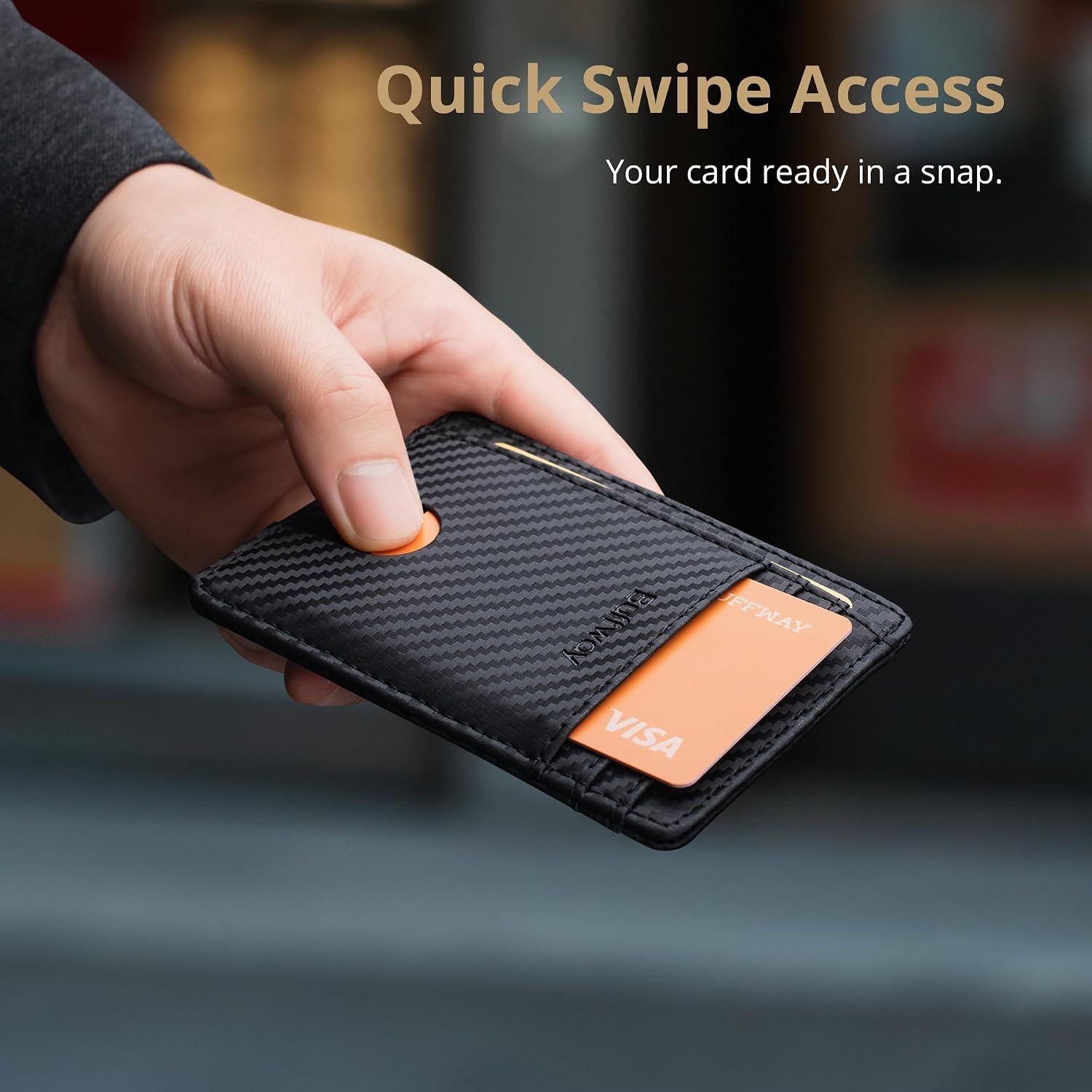 Buffway Slim Minimalist Front Pocket RFID Blocking... - Image 5
