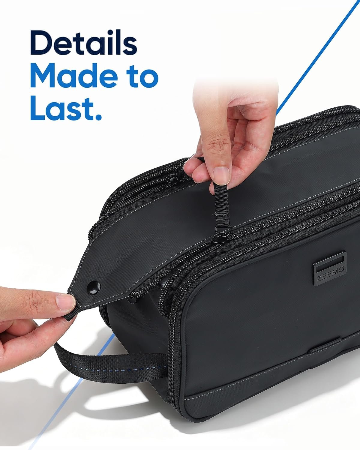 ZEEMO Travel Toiletry Bag for Men, Full Open Dopp ... - Image 6