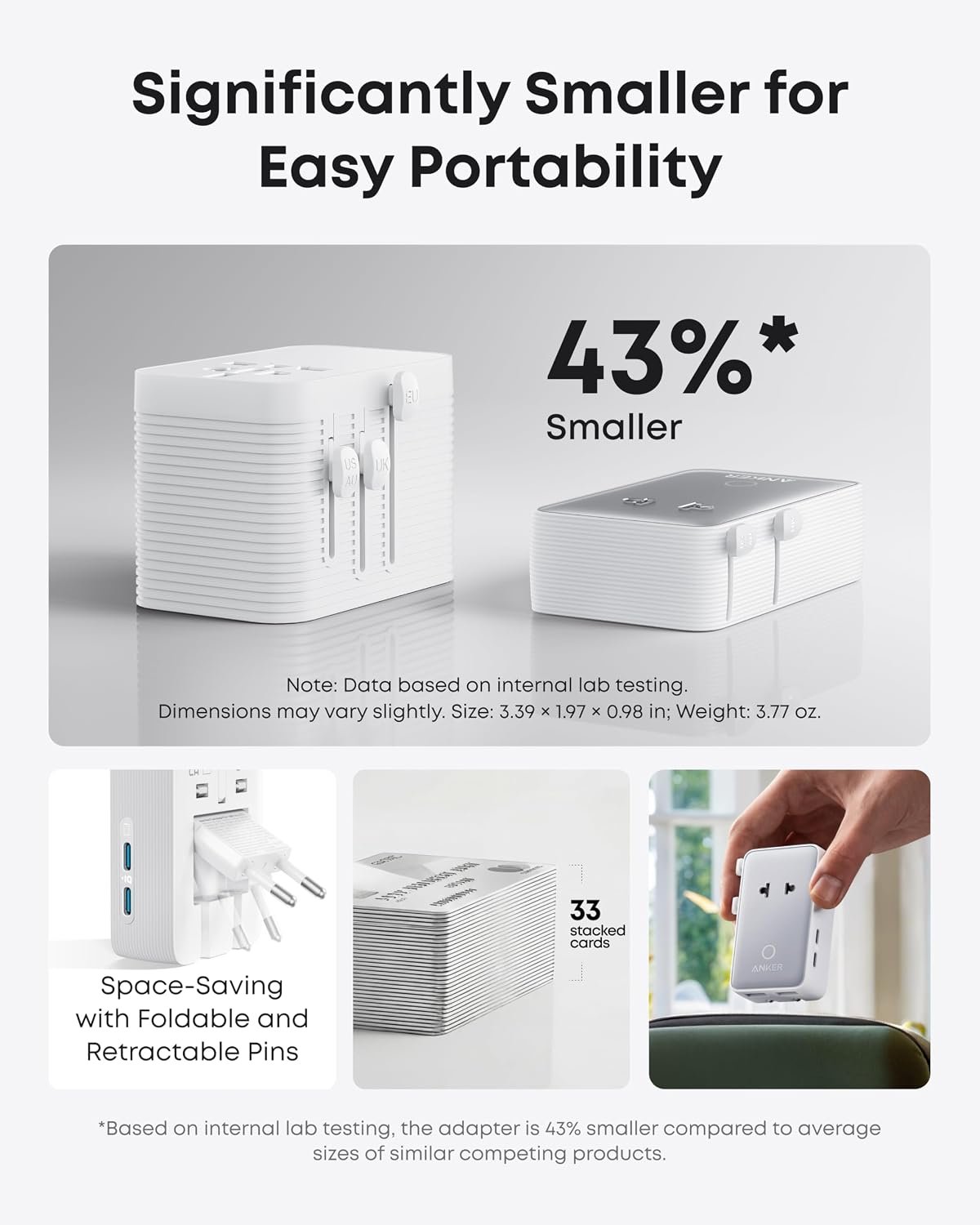Anker Nano Travel Adapter (1-Pack), 2 USB-C Univer... - Image 5