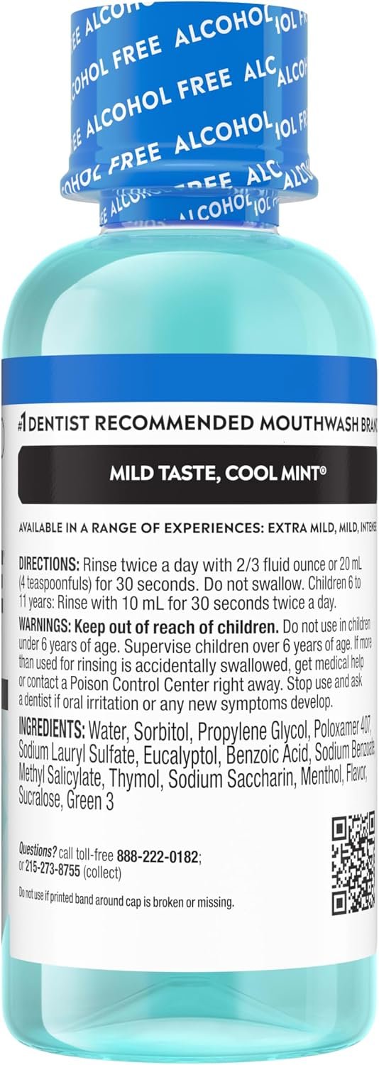 Listerine Cool Mint Alcohol Free Mouthwash, Mild M... - Image 8