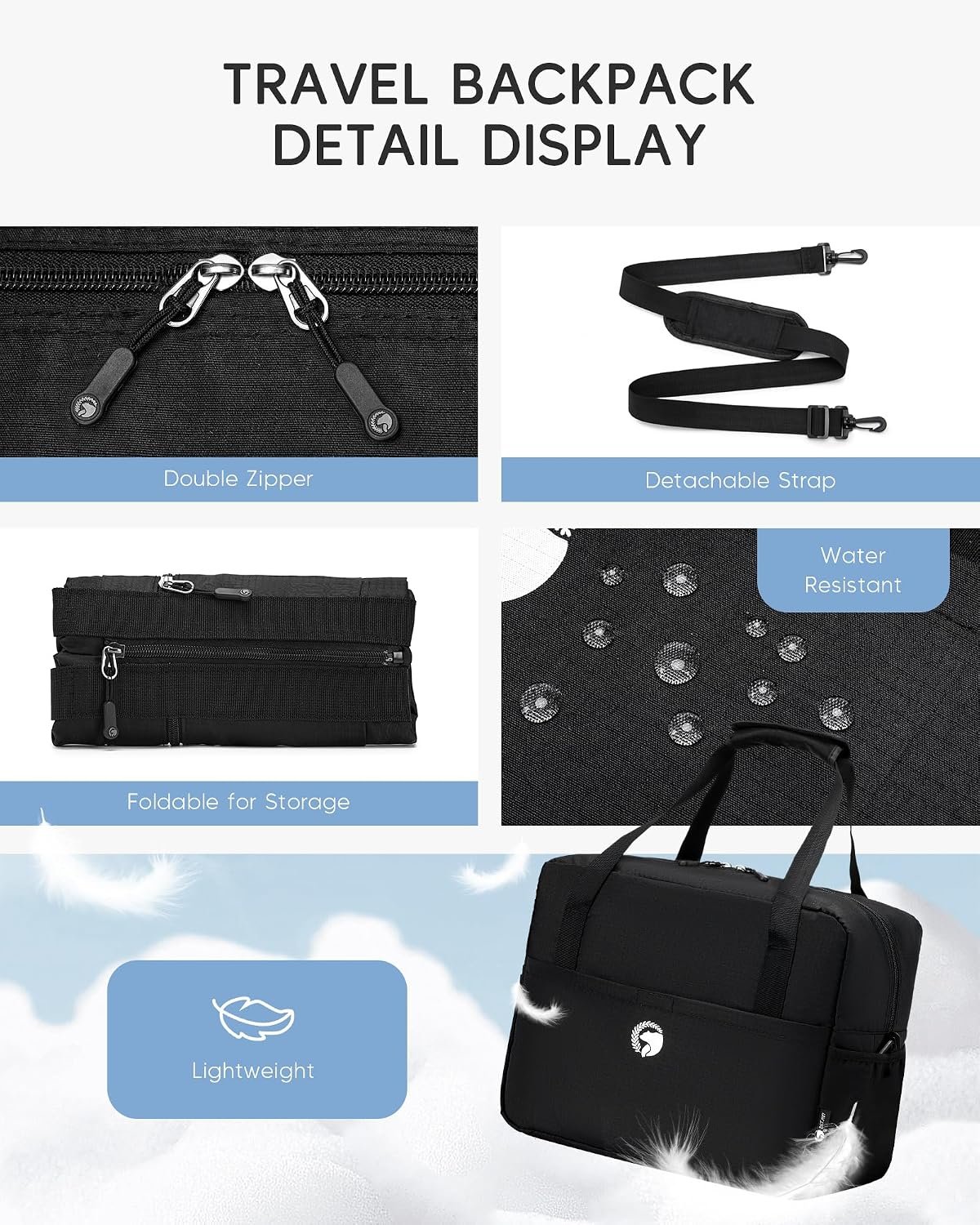 40x30x20 cm Travel Bag with Luggage Scale Duffle B... - Image 6