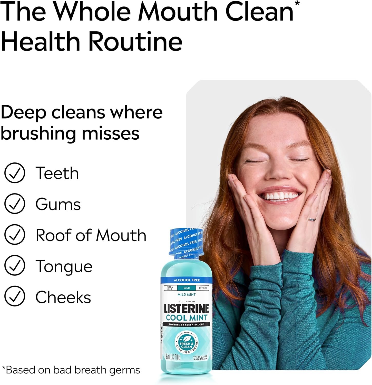 Listerine Cool Mint Alcohol Free Mouthwash, Mild M... - Image 5