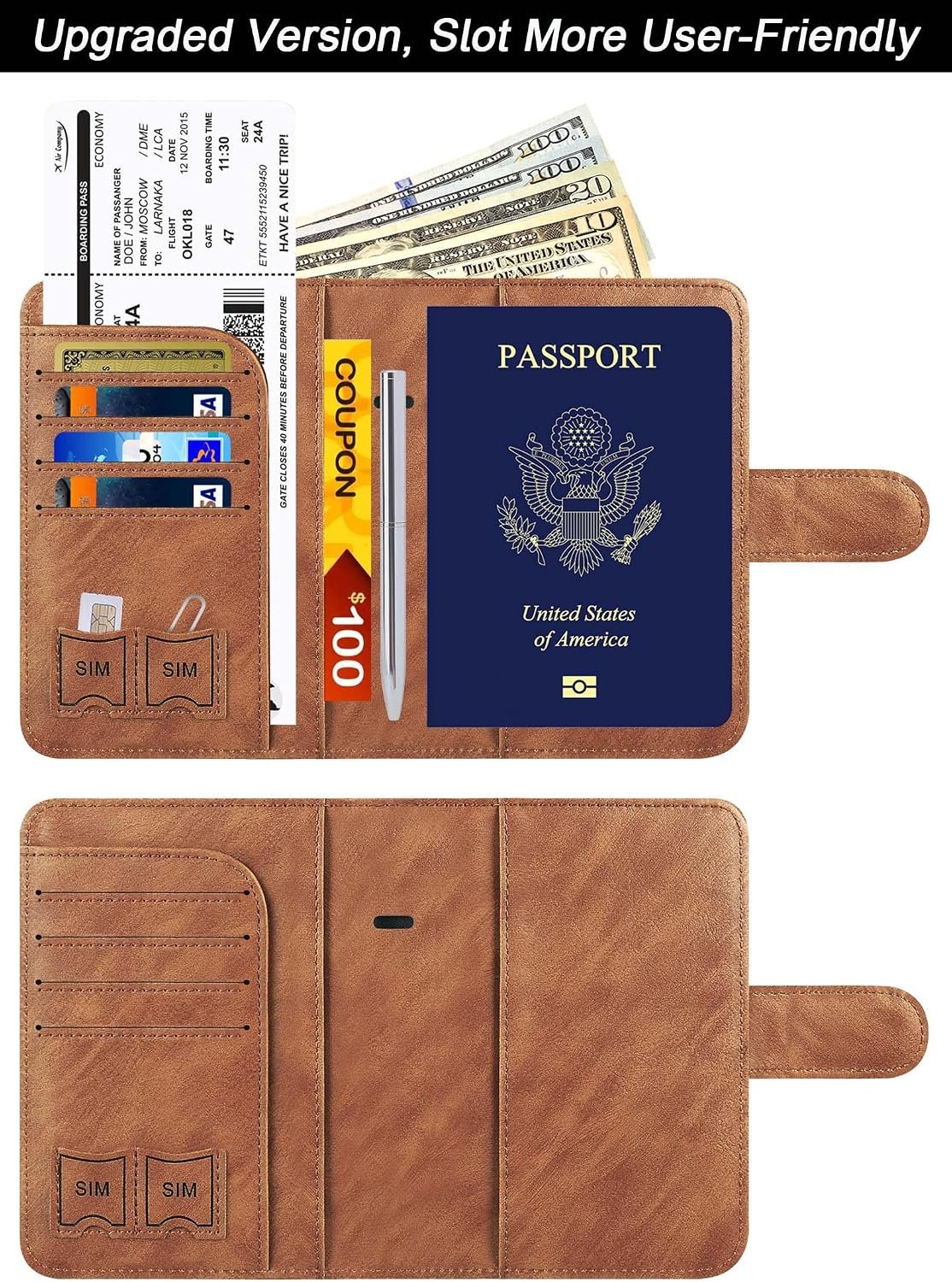 LOHASLIFE Airtag Passport Holder for Travel, Rfid ... - Image 5