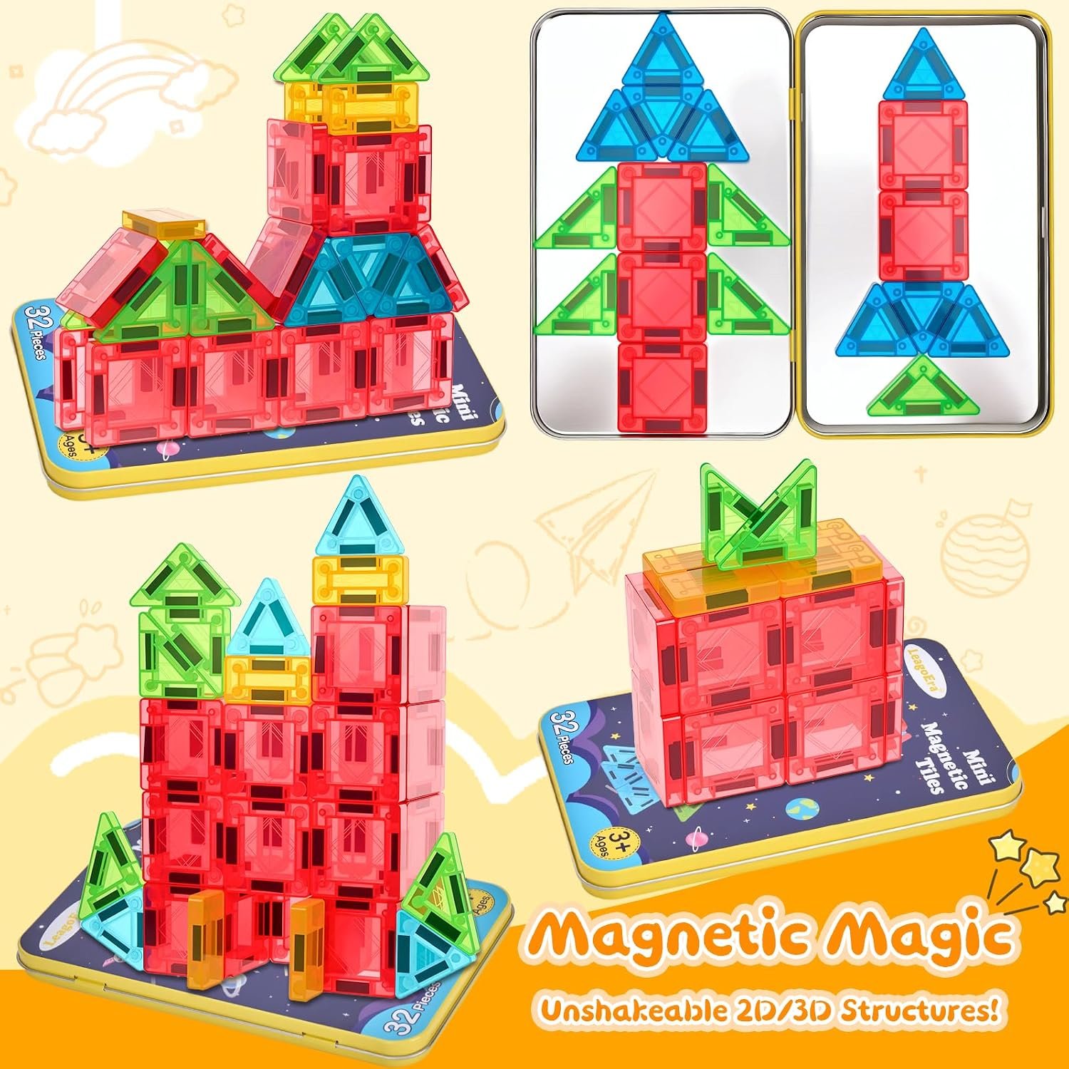 Magnetic Tiles Magnetic Blocks Building Toy: Porta... - Image 7