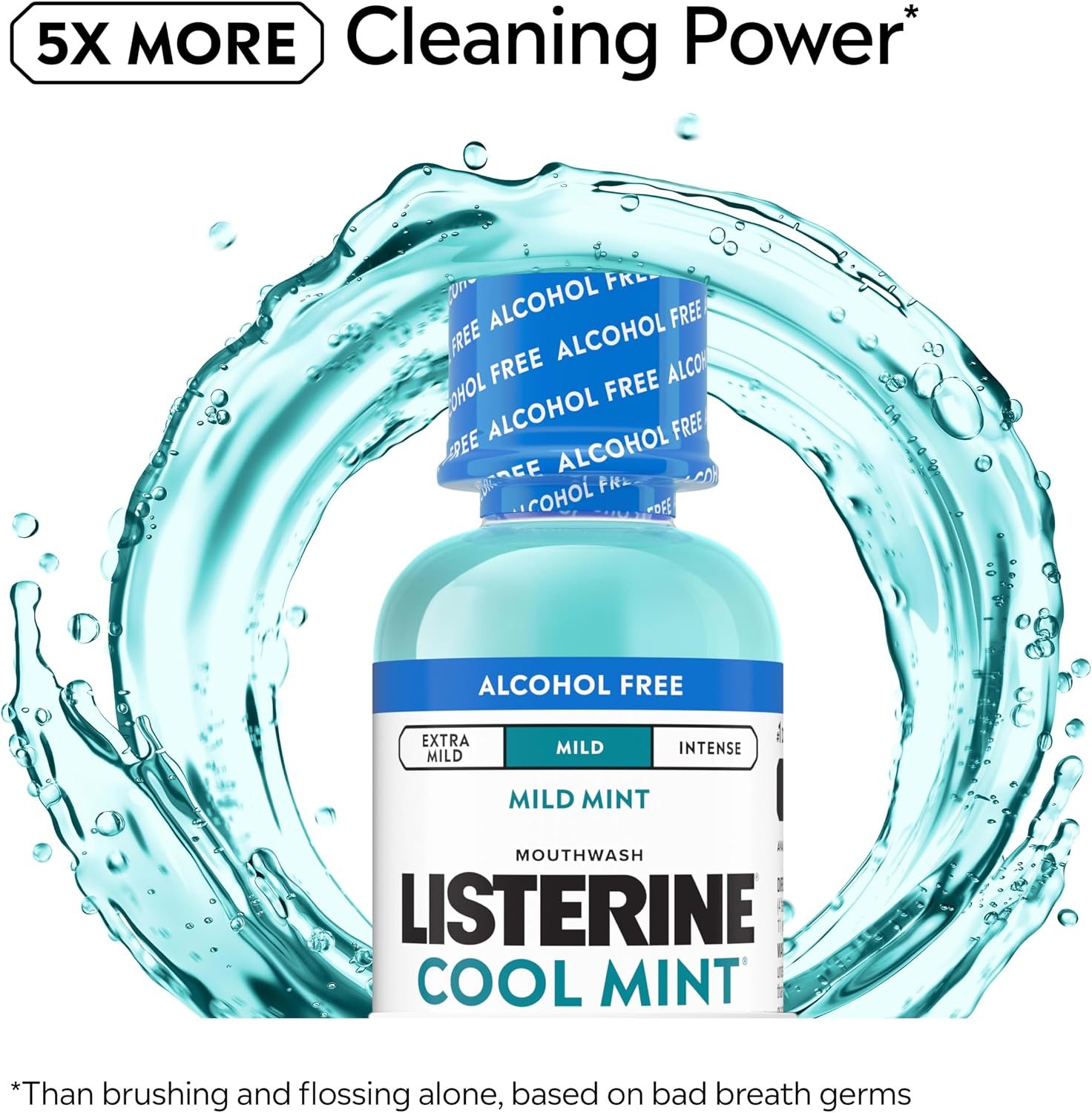 Listerine Cool Mint Alcohol Free Mouthwash, Mild M... - Image 4