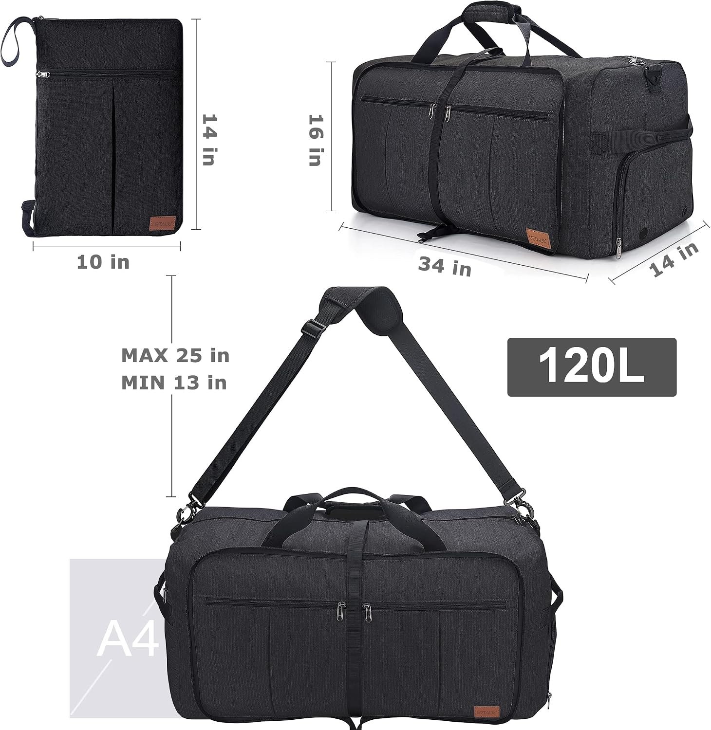 120L Foldable Collapsible Waterproof Travel Duffel... - Image 9
