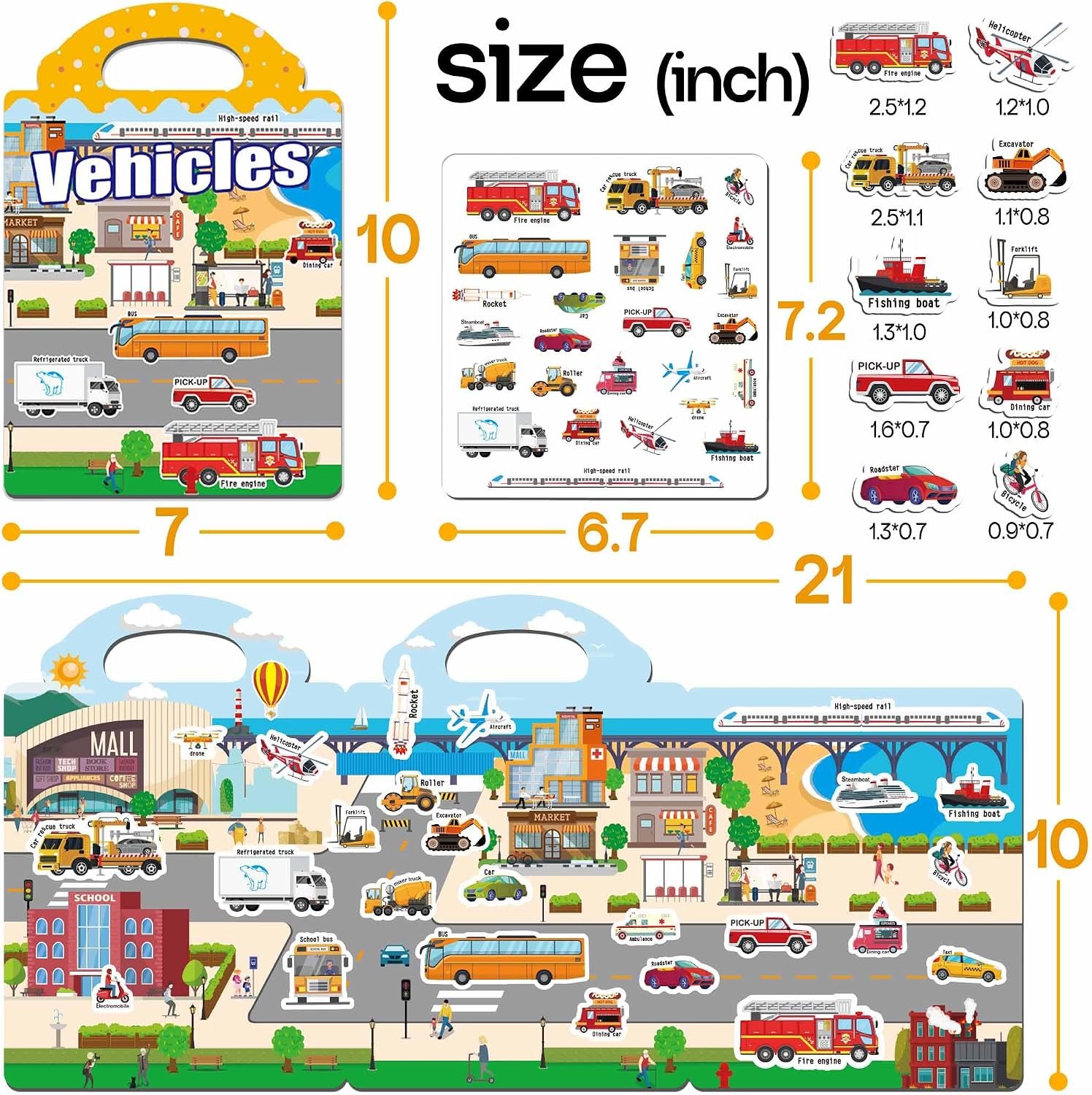 iGetooy 6 Sets Reusable Sticker Book for Toddlers ... - Image 10