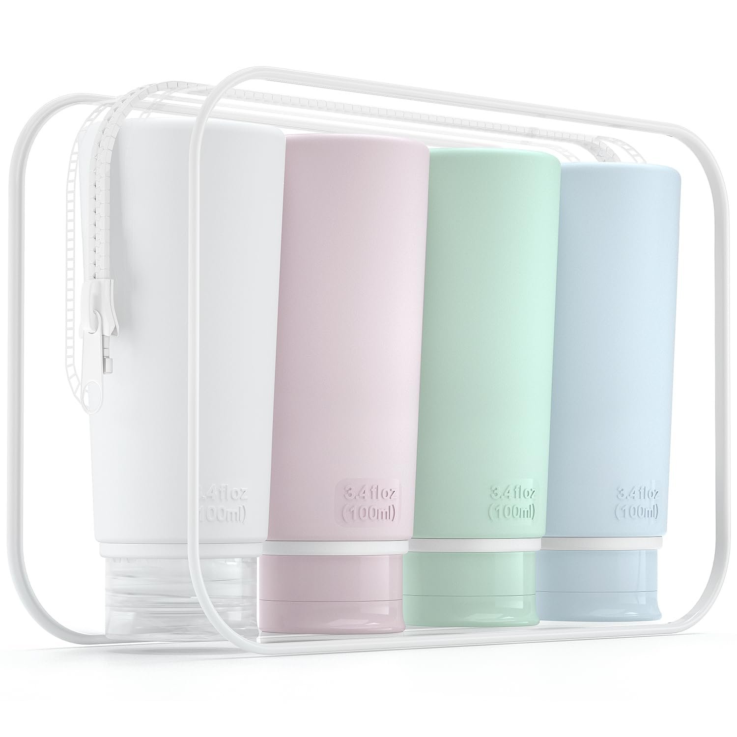 TakeToday Travel Bottles for Toiletries 3.4oz 4 Pa... - Image 2