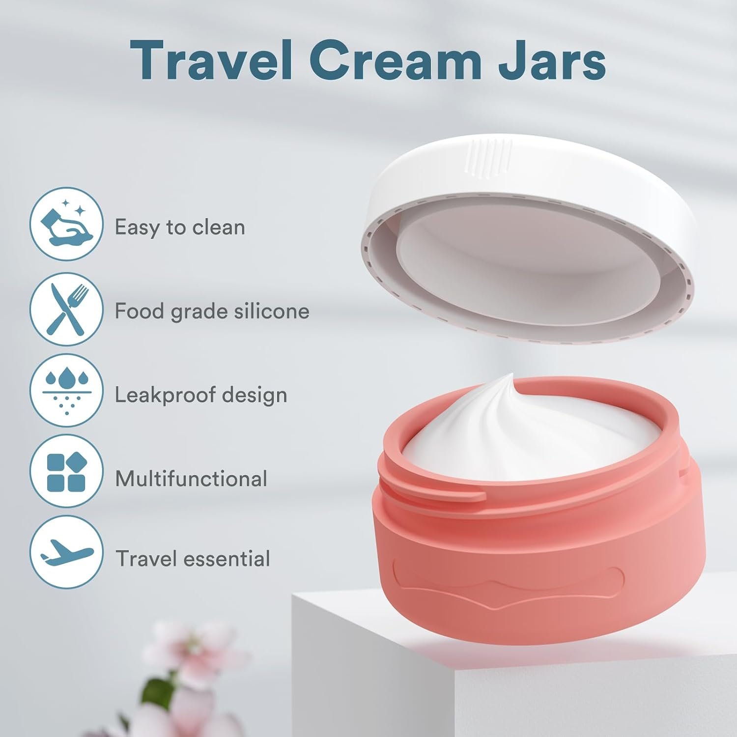 TSA Approved Silicone Cream Jars, Travel Container... - Image 3