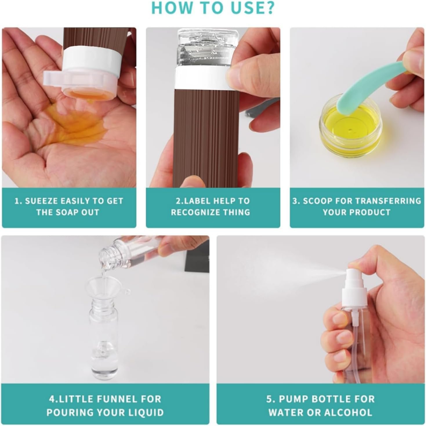 18Pack Travel Bottles for Toiletries TSA Approved ... - Image 4