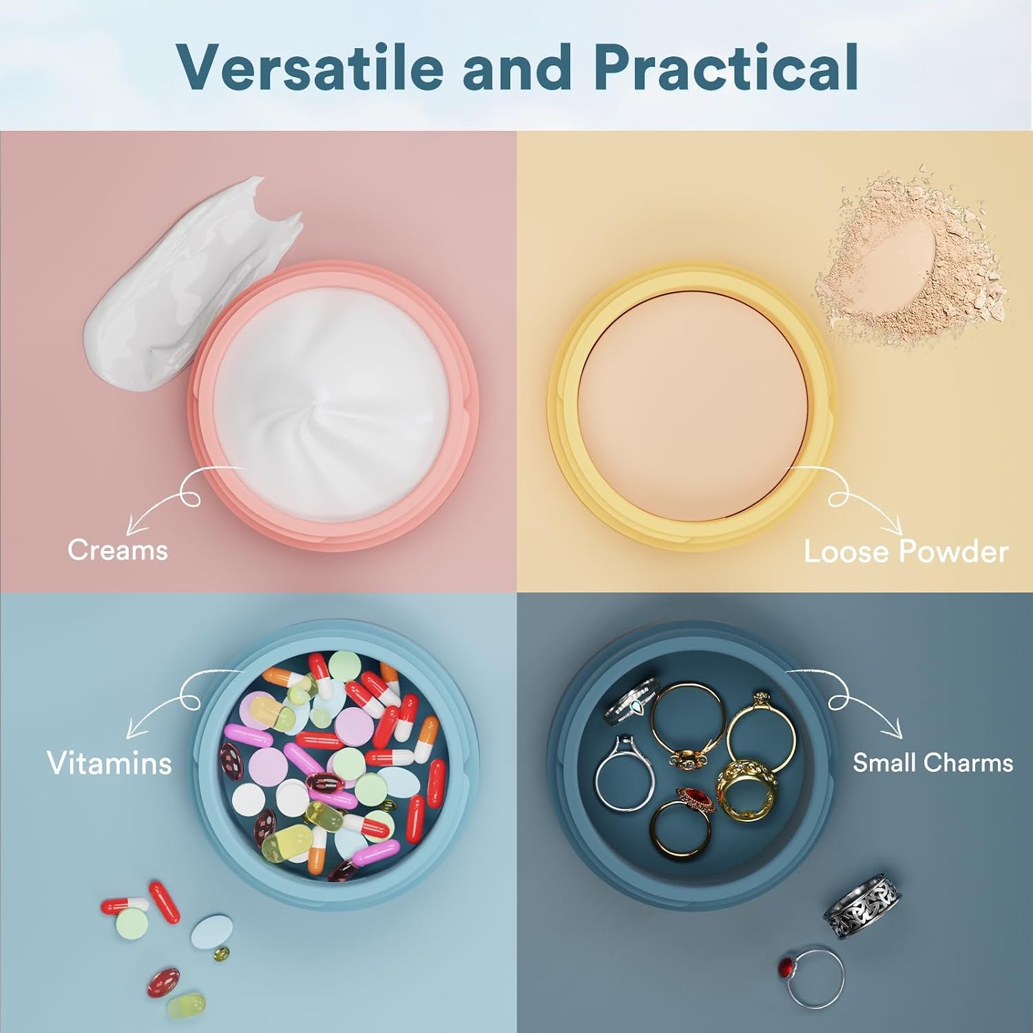 TSA Approved Silicone Cream Jars, Travel Container... - Image 6