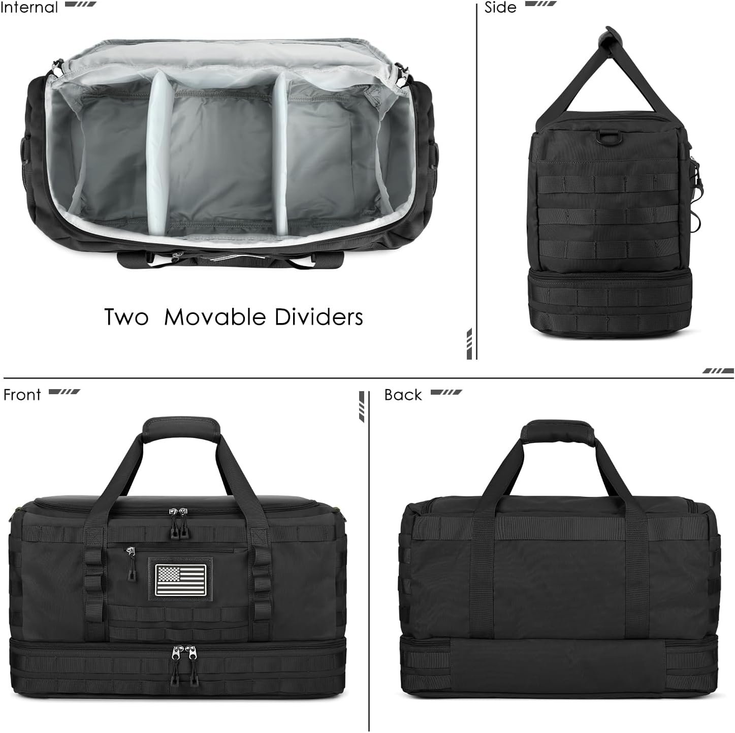 Gym Bag for Men Women, Carry on Luggage 22x14x9 Ai... - Image 8