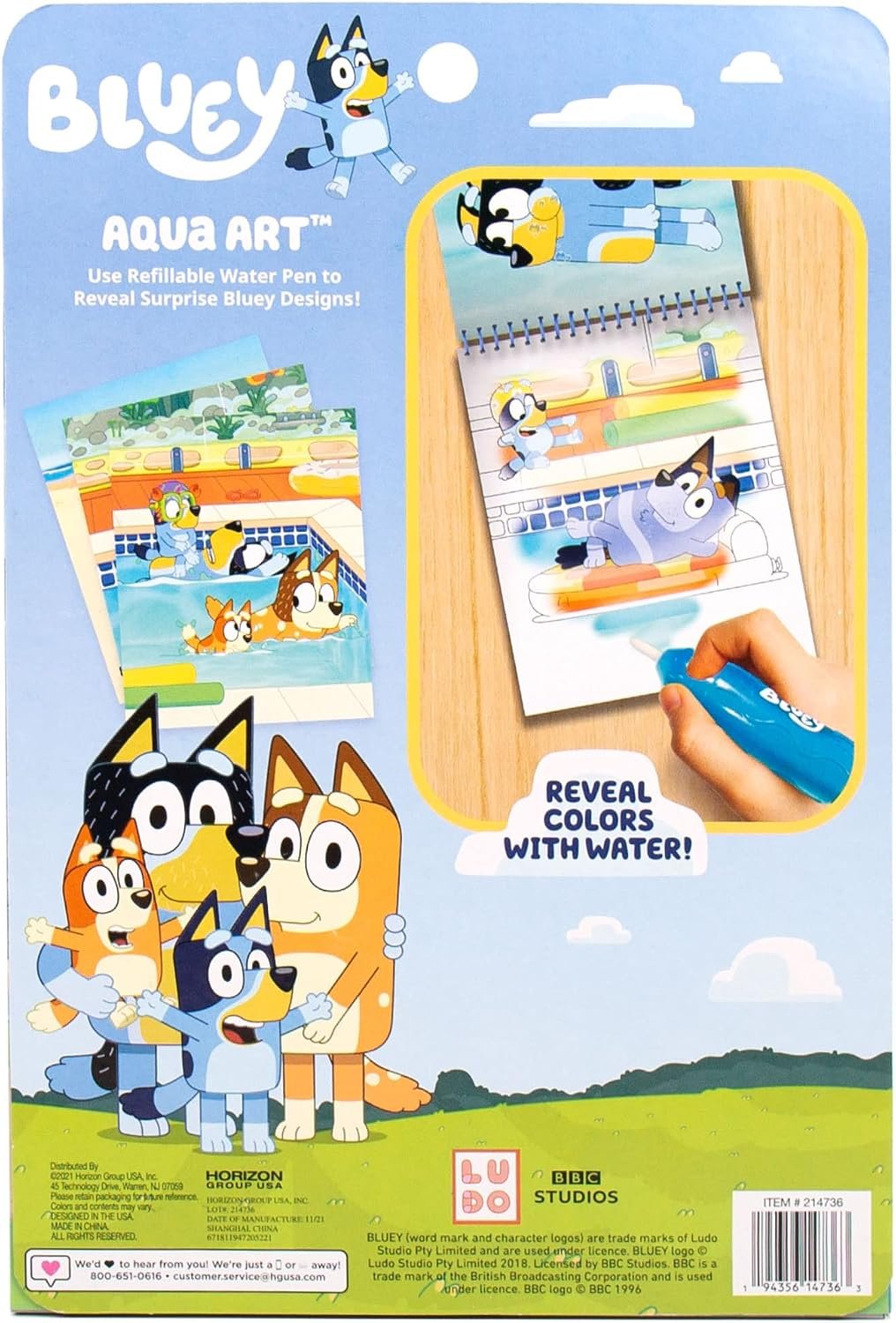 Horizon Group USA Bluey Aqua Art - Reusable Water ... - Image 8