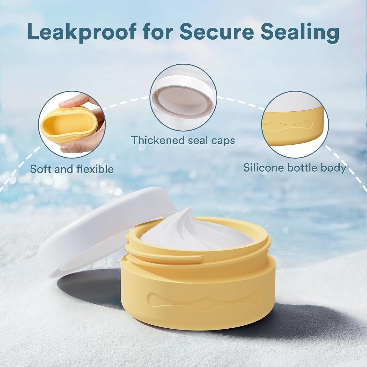 TSA Approved Silicone Cream Jars, Travel Container... - Image 5