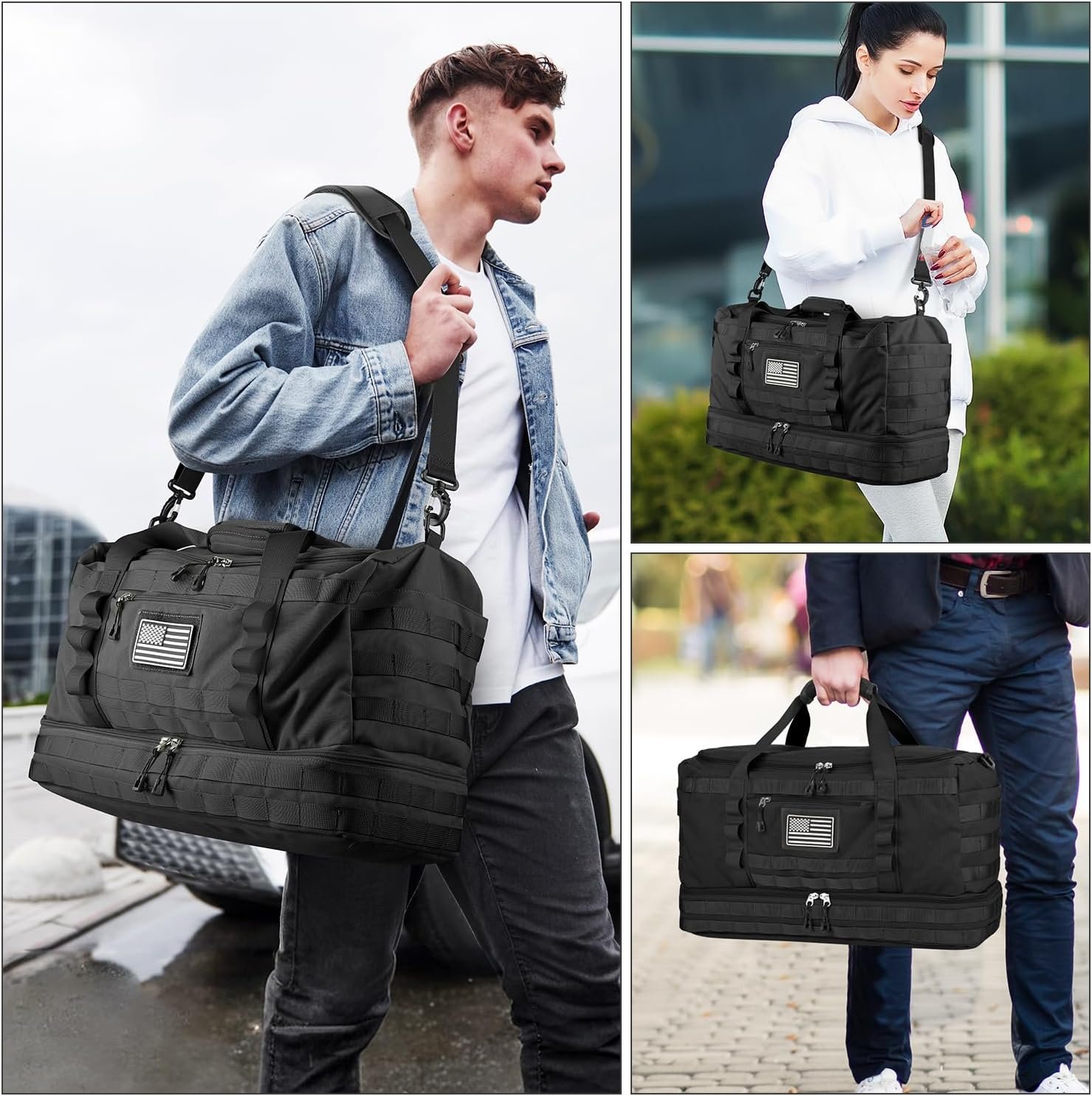 Gym Bag for Men Women, Carry on Luggage 22x14x9 Ai... - Image 7