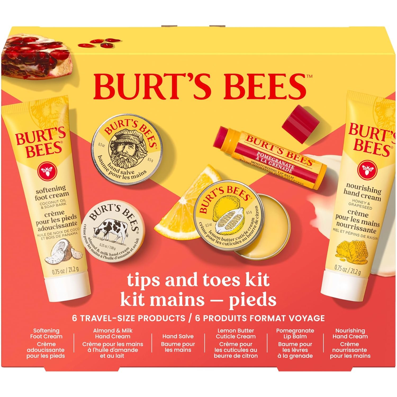 Burt's Bees Tips and Toes Kit Gift Set, 6 Travel S... - Image 15