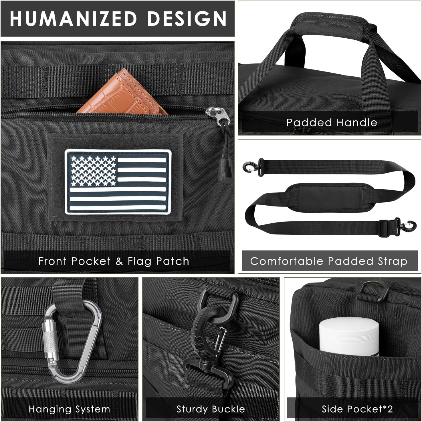 Gym Bag for Men Women, Carry on Luggage 22x14x9 Ai... - Image 6
