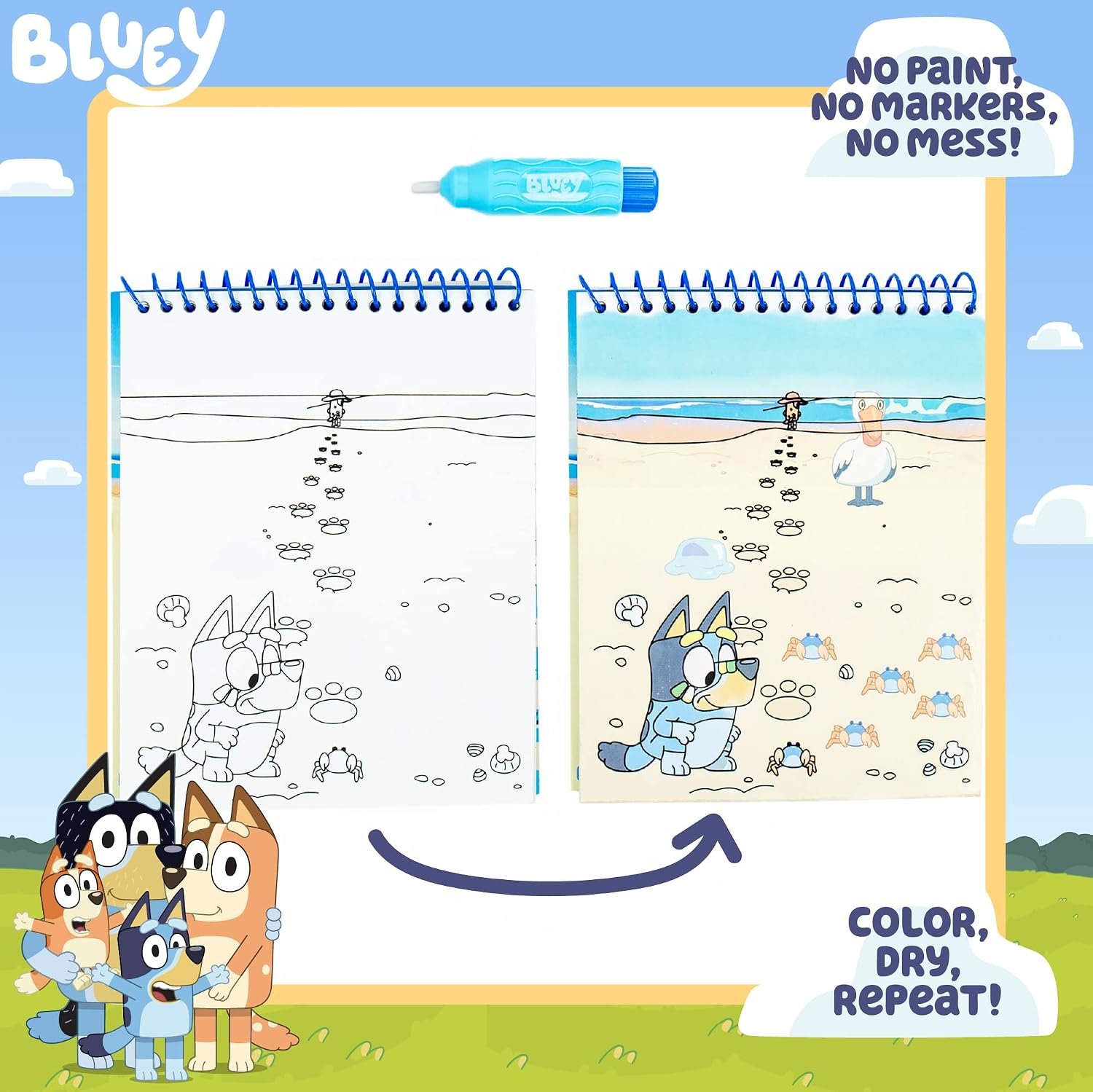 Horizon Group USA Bluey Aqua Art - Reusable Water ... - Image 3