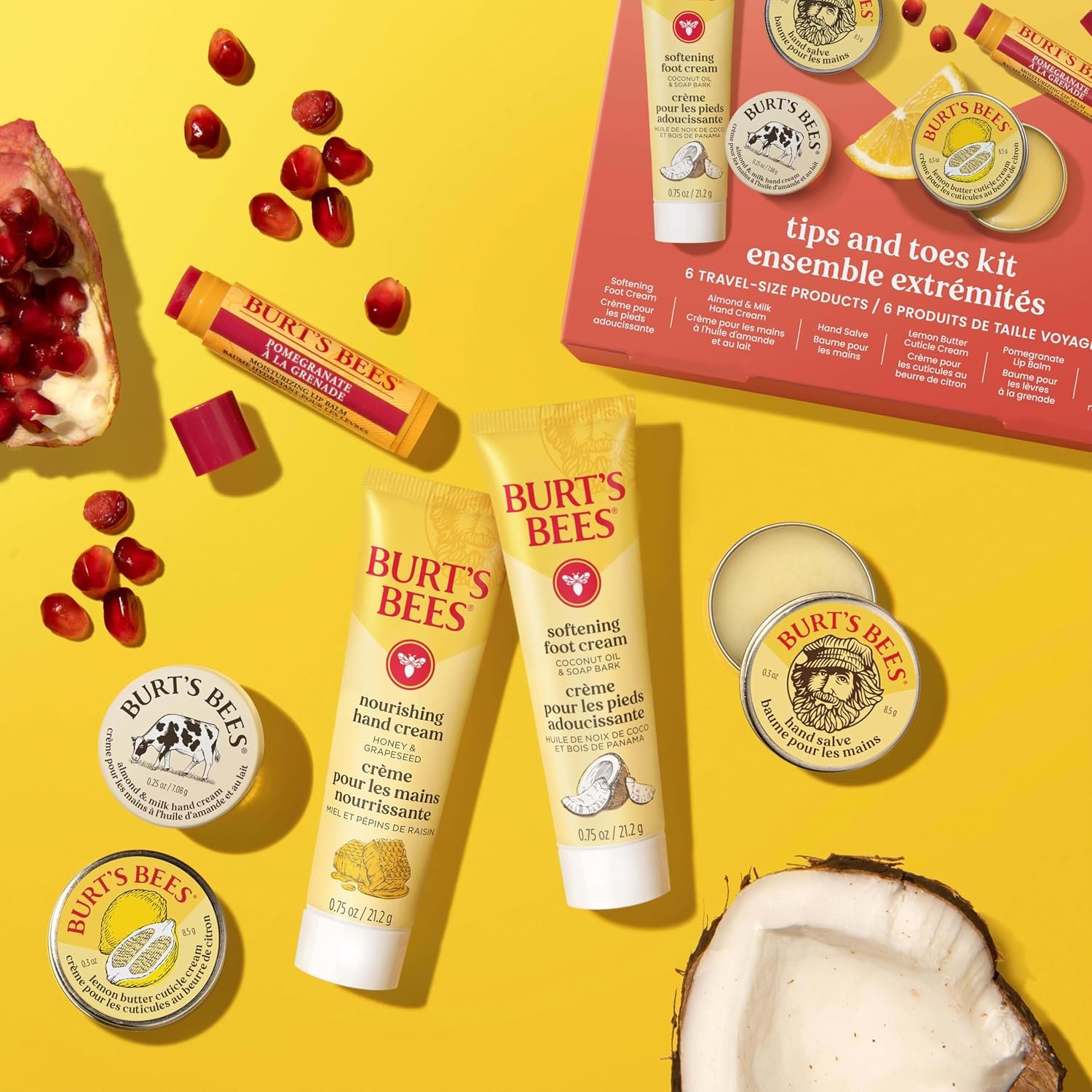 Burt's Bees Tips and Toes Kit Gift Set, 6 Travel S... - Image 11